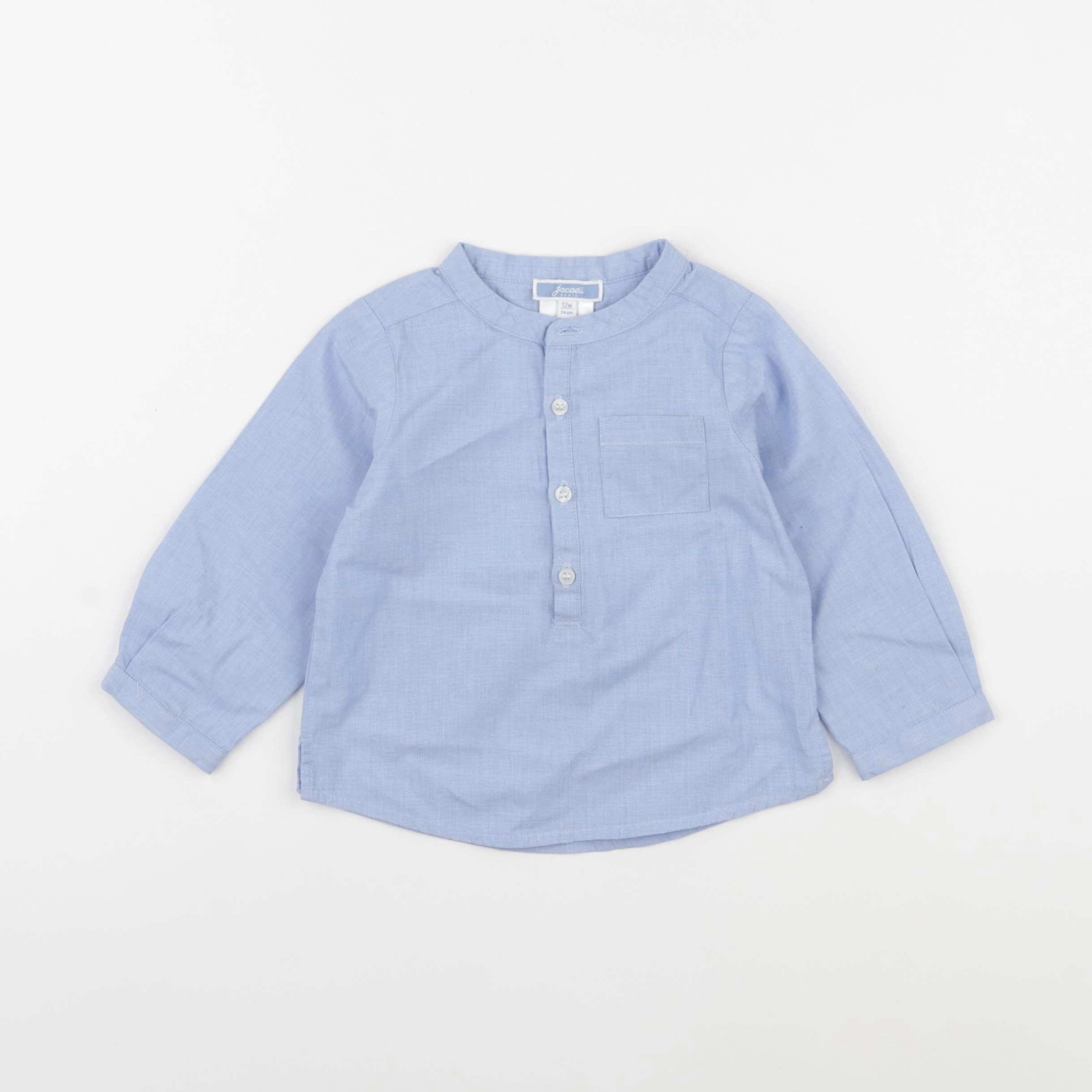 Jacadi - chemise bleu - 12 mois