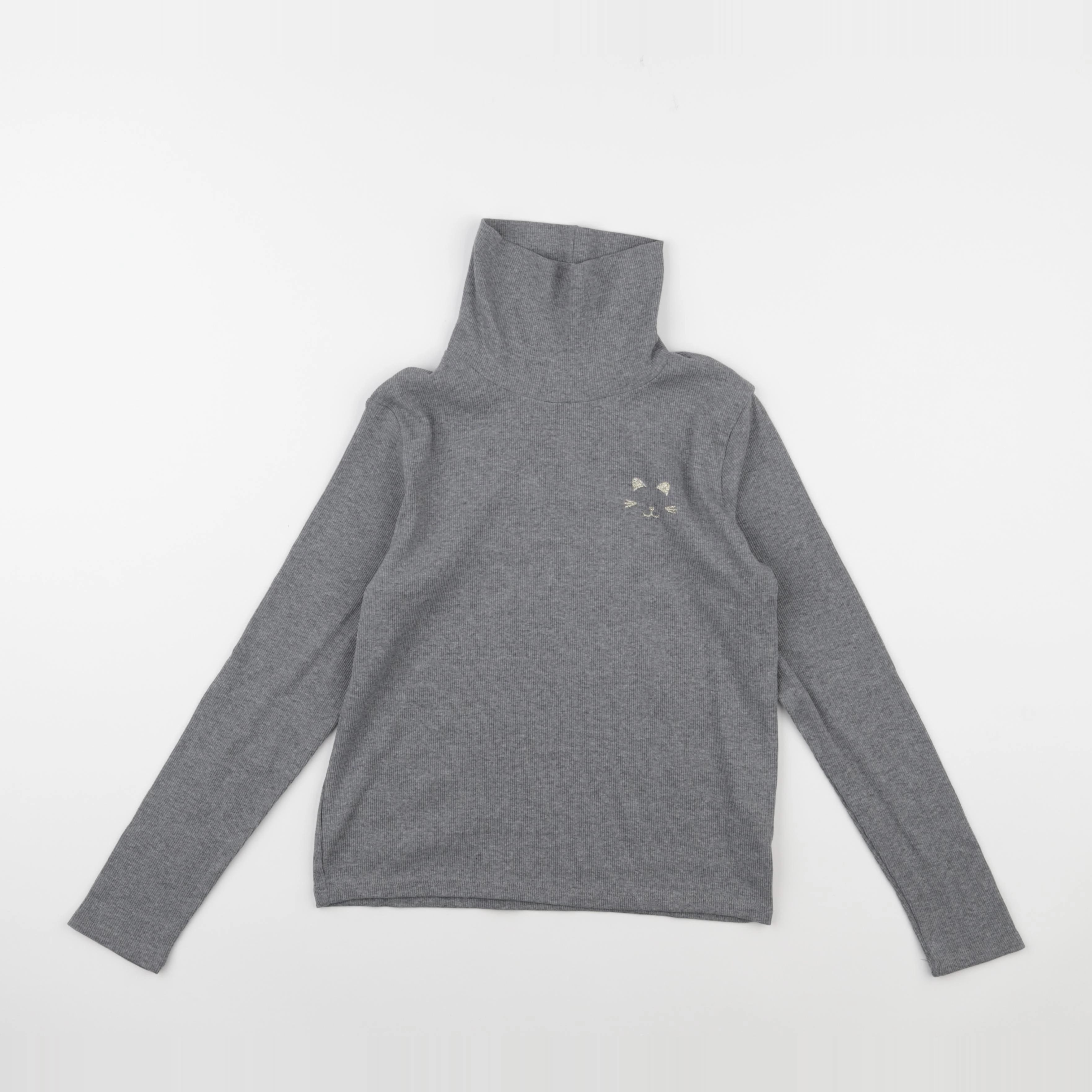 Vertbaudet - sous-pull gris - 10 ans