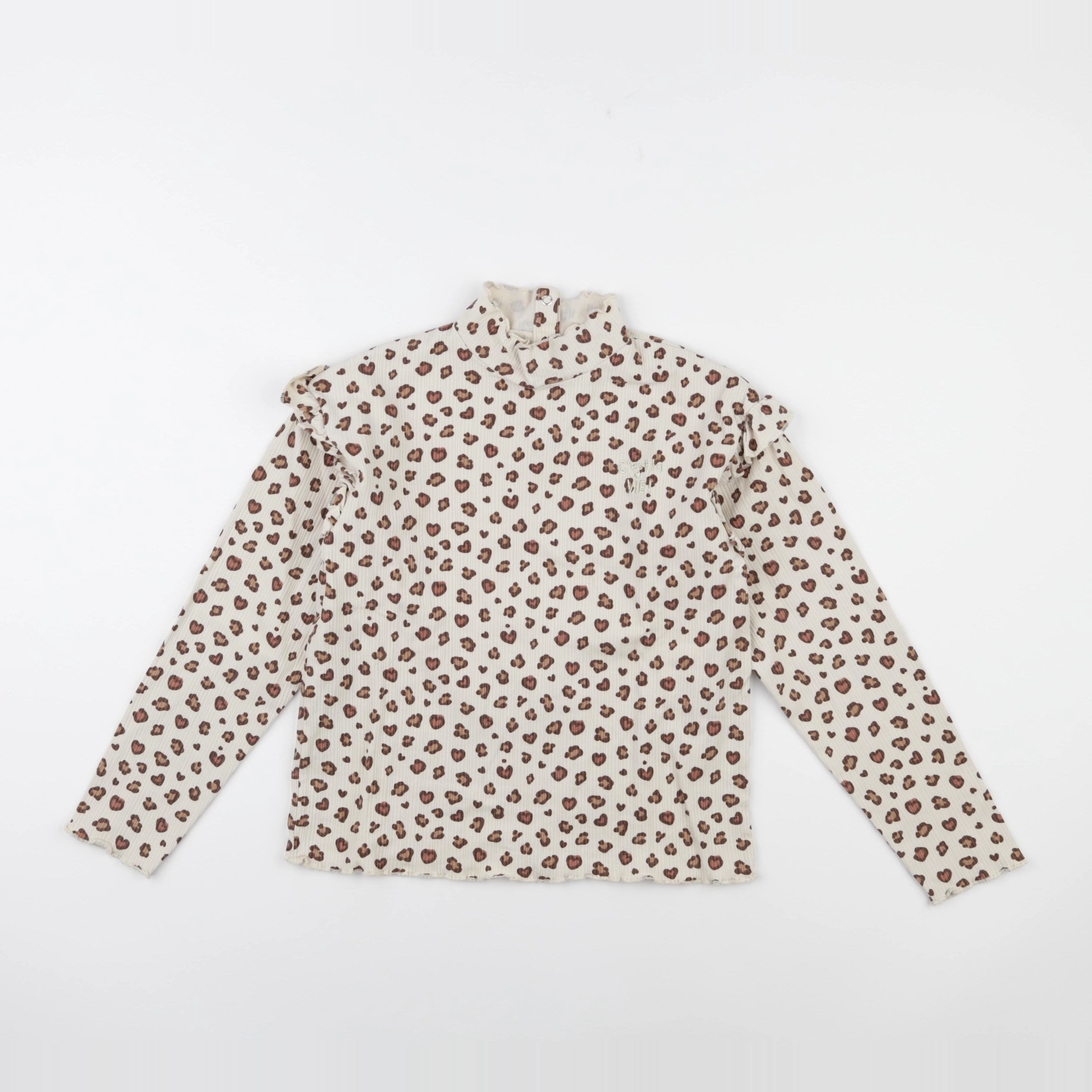Vertbaudet - tee-shirt beige - 10 ans