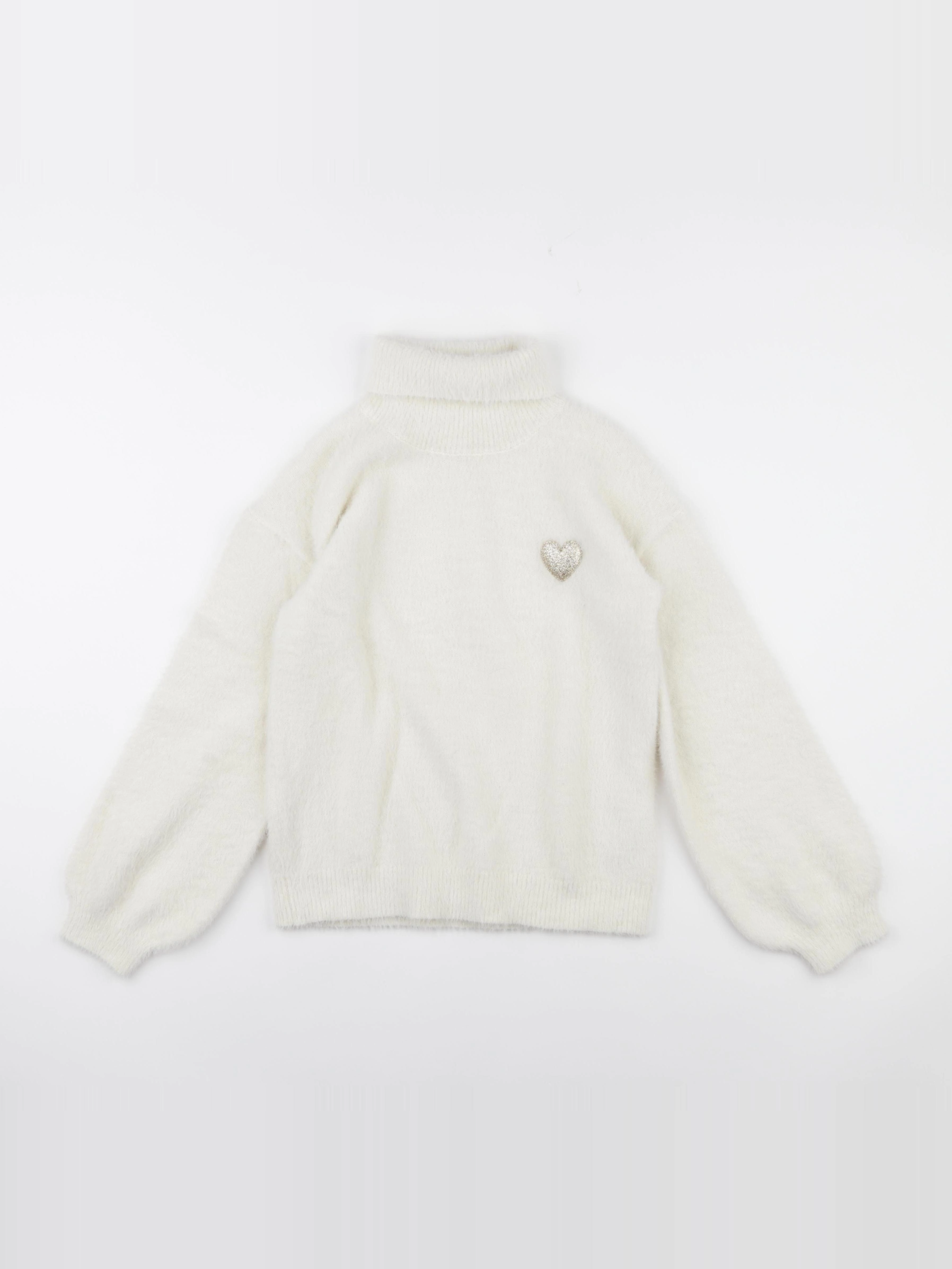 Vertbaudet - pull blanc - 10 ans