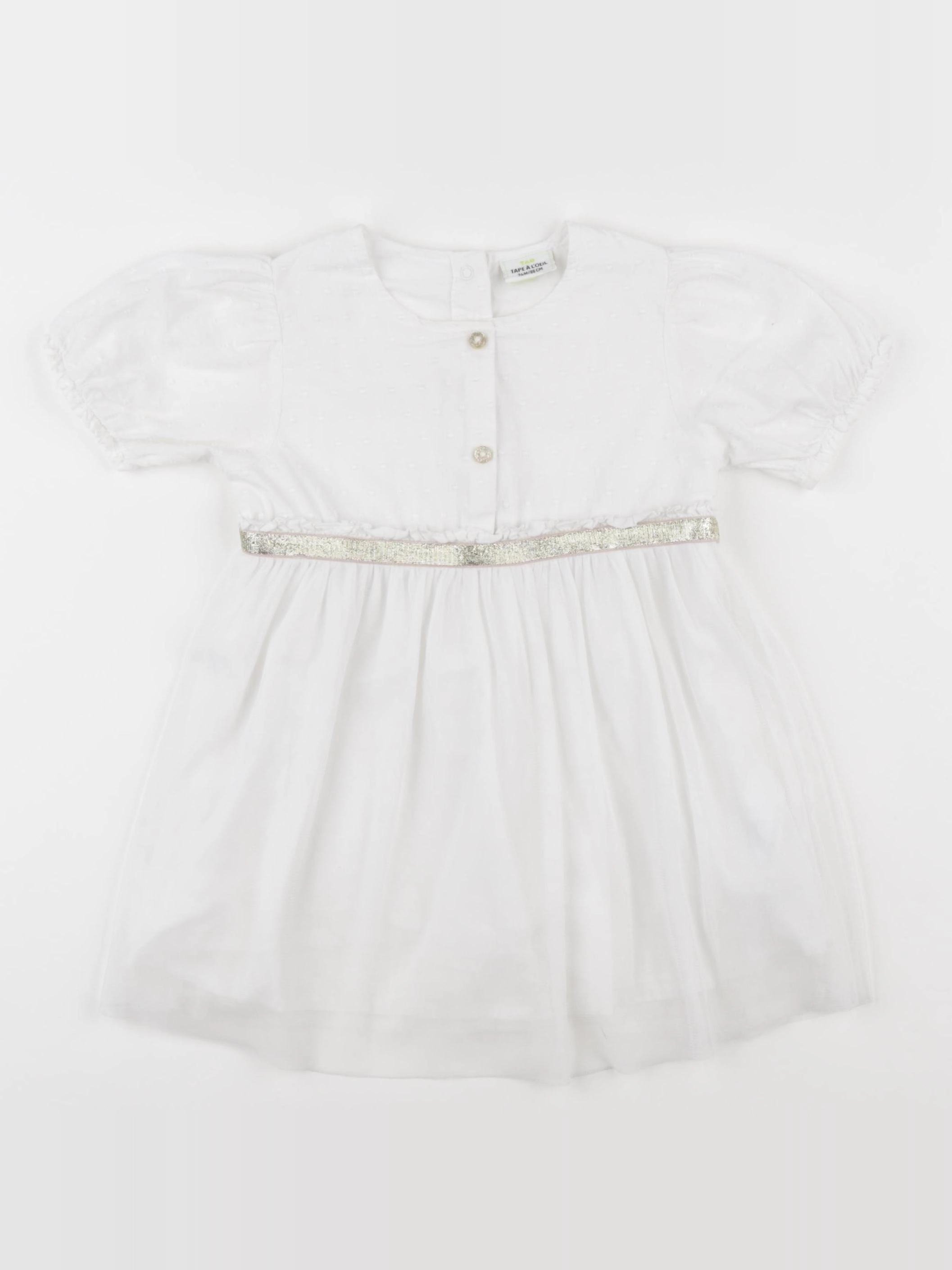 Tape à l'oeil - robe blanc - 24 mois