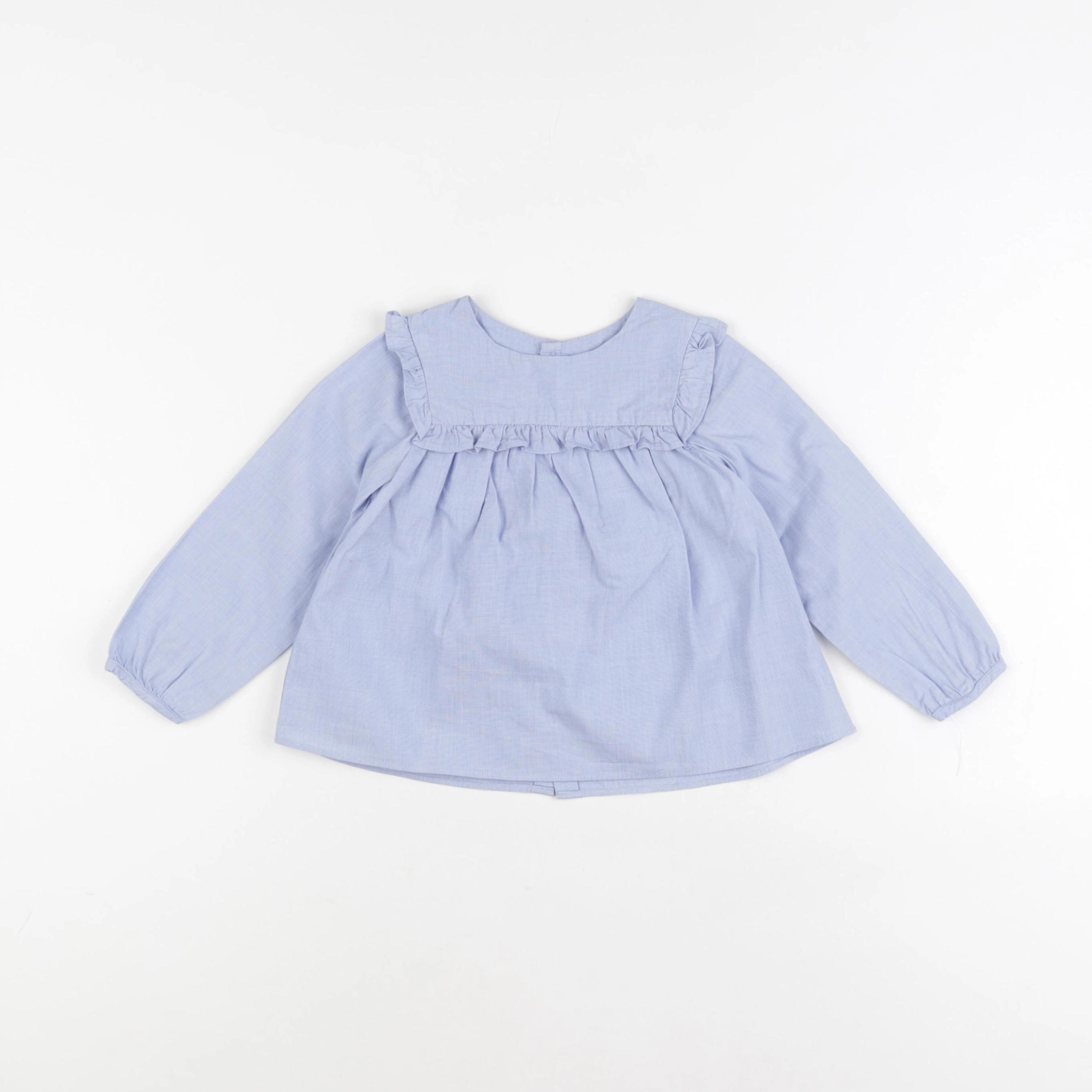 Jacadi - blouse bleu - 18 mois