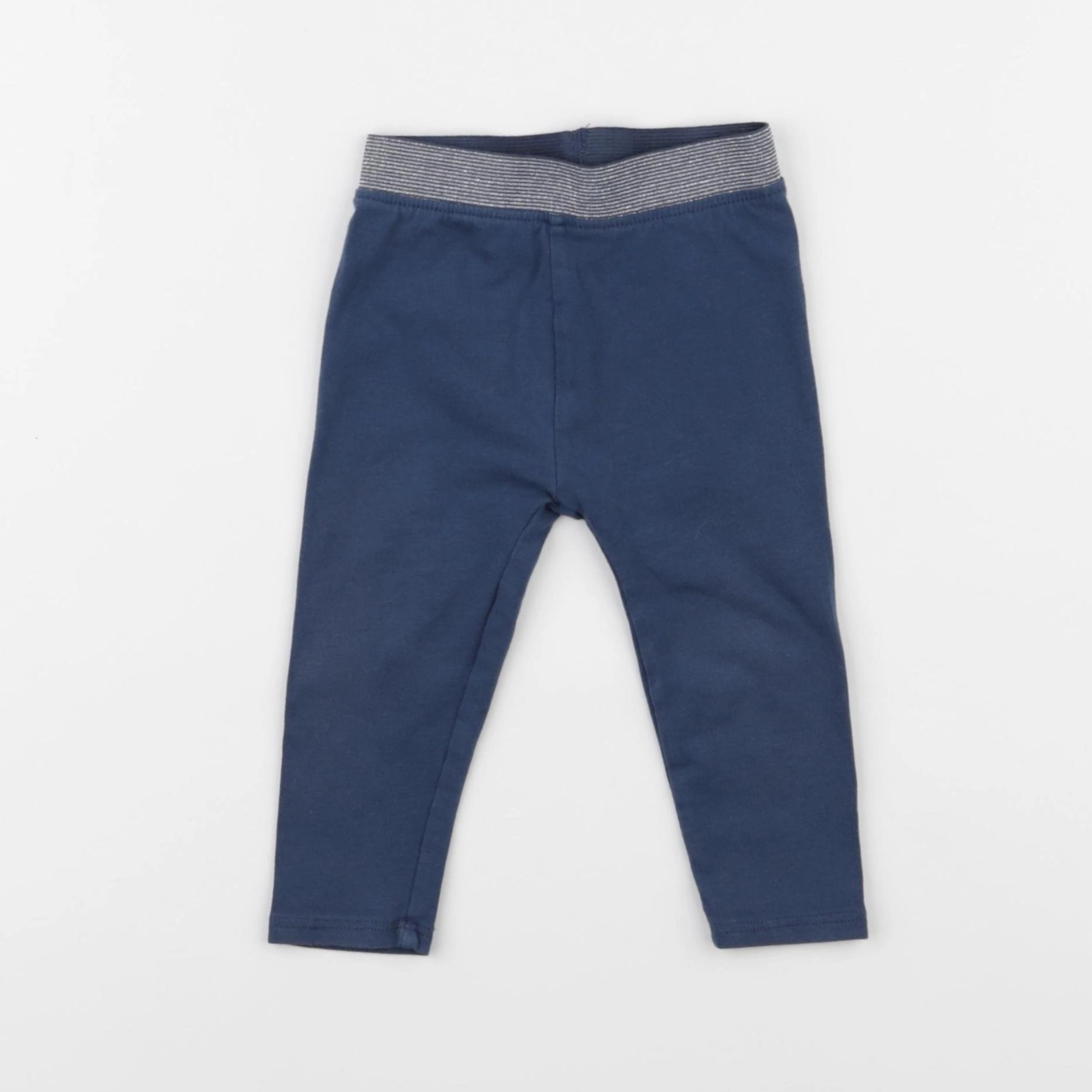 Vertbaudet - legging argent, bleu - 9 mois