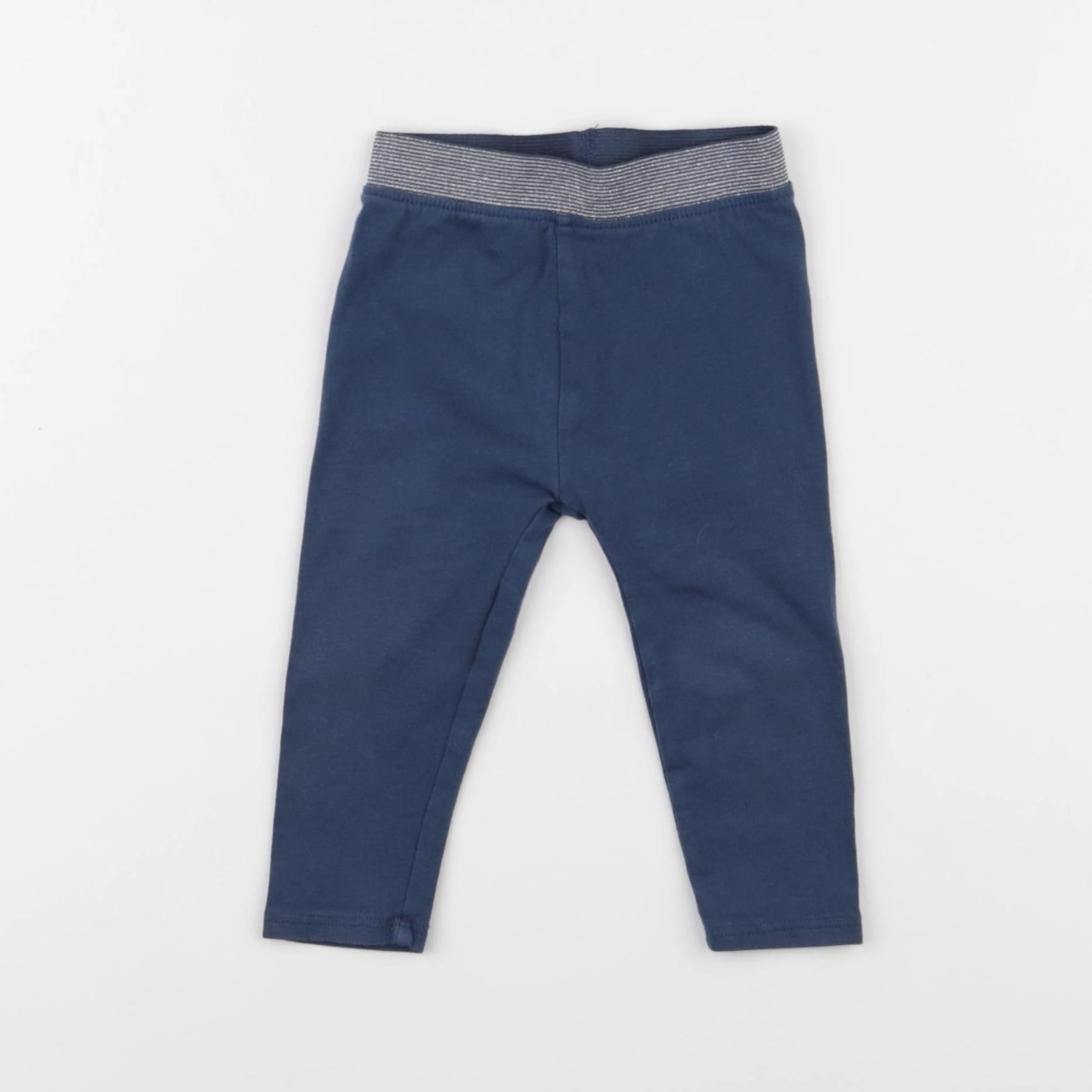 Vertbaudet - legging argent, bleu - 9 mois