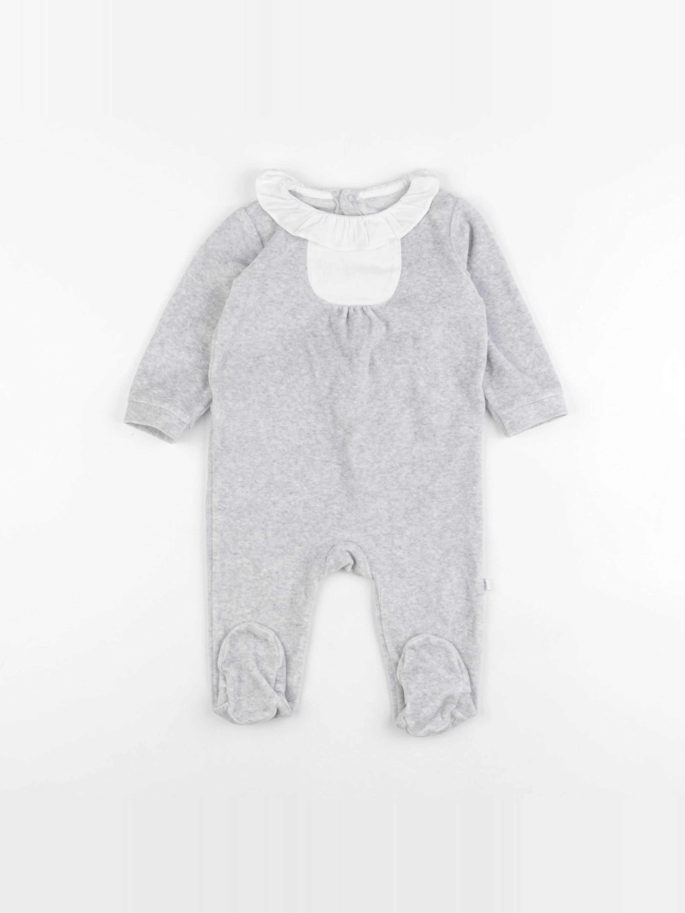 Jacadi - pyjama velours gris - 12 mois