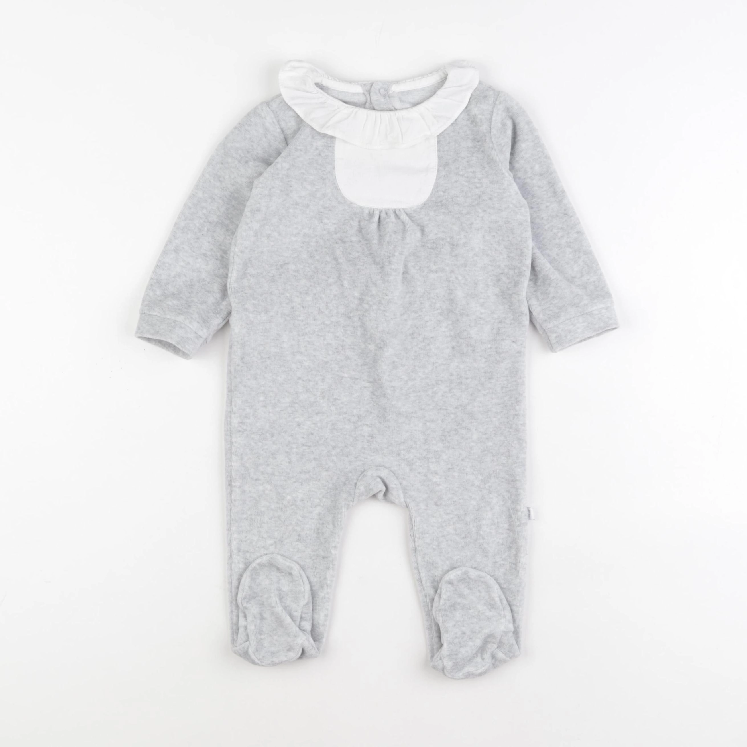 Jacadi - pyjama velours gris - 12 mois