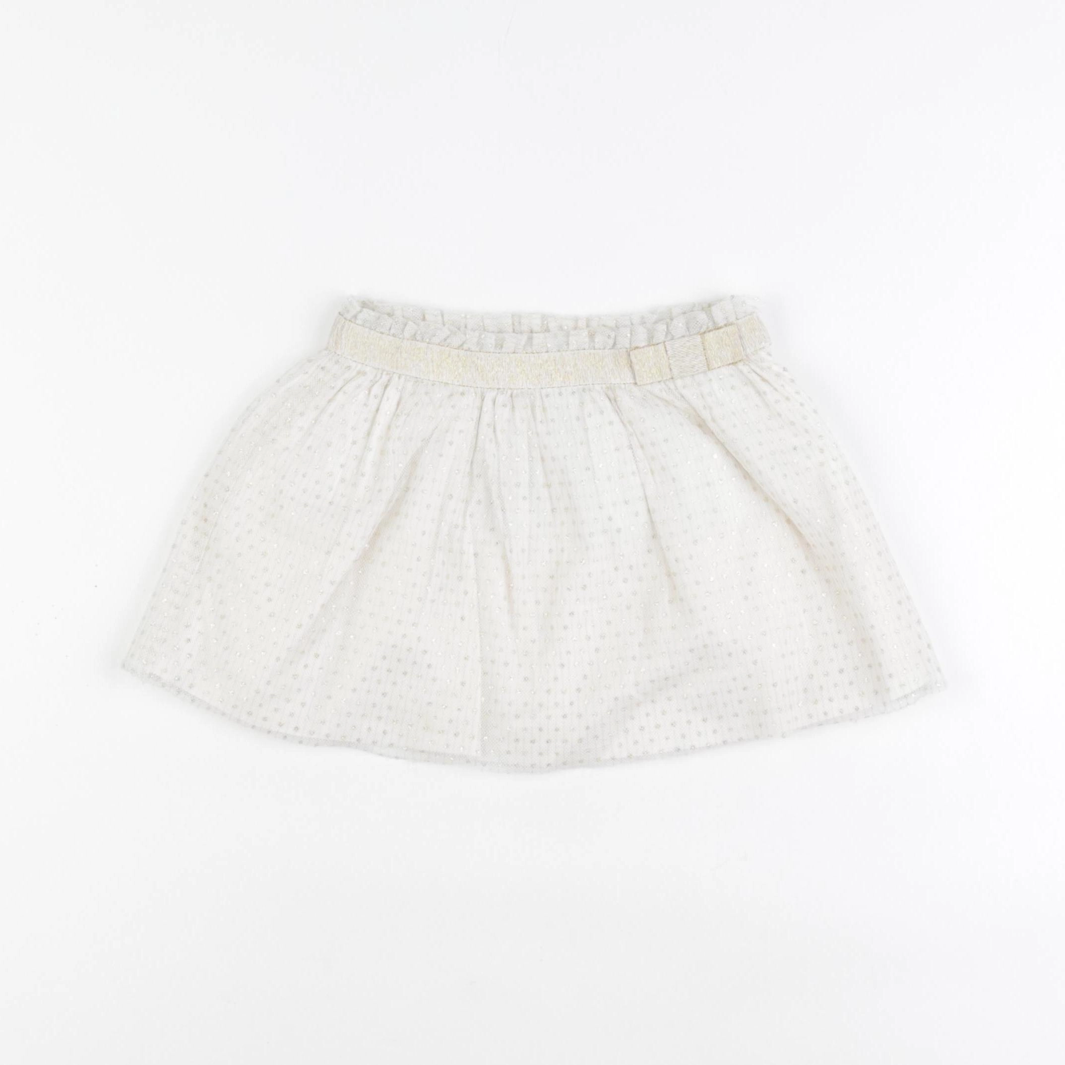 Jacadi - jupe blanc, or - 2 ans