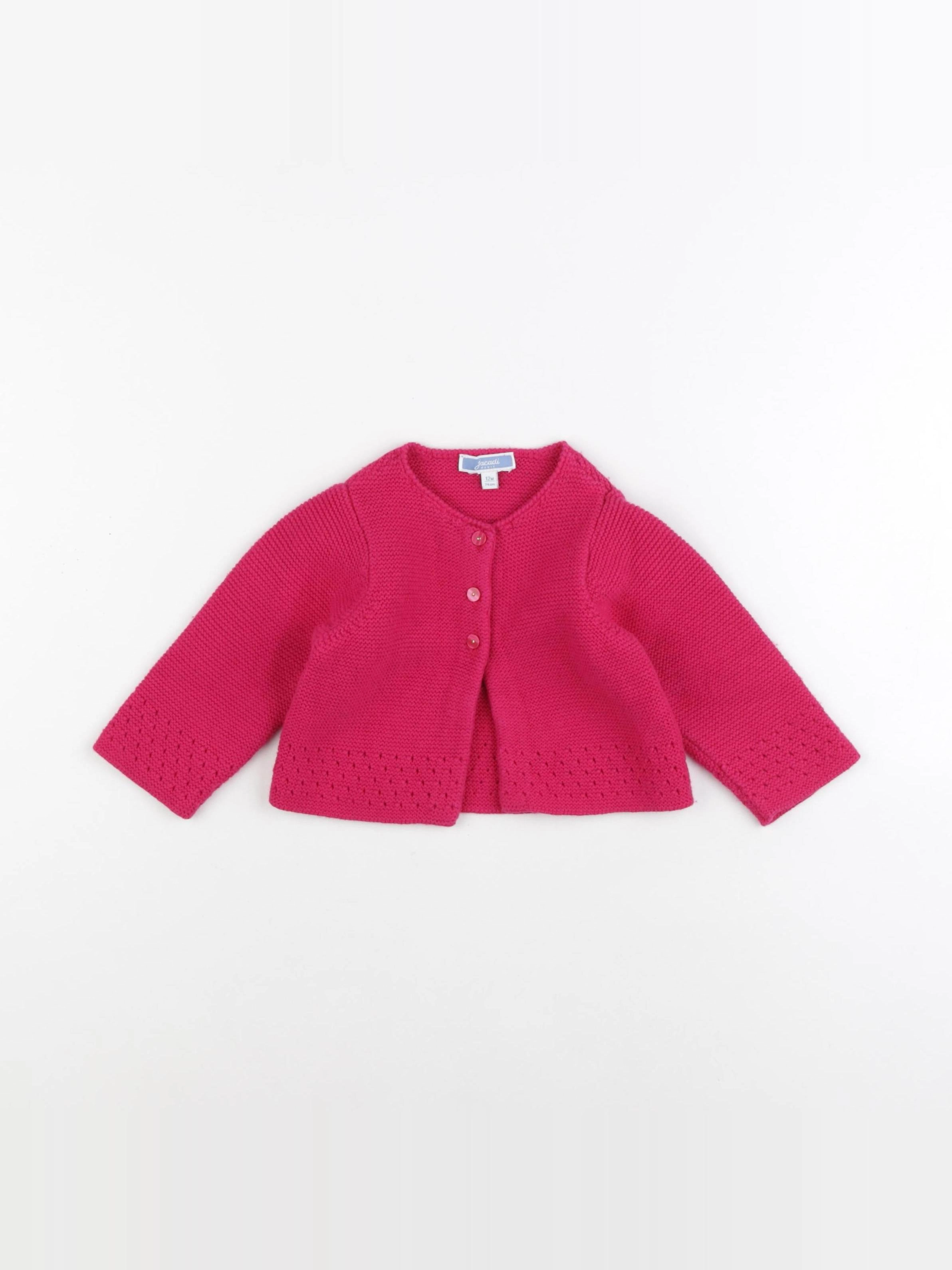 Jacadi - gilet rose - 12 mois