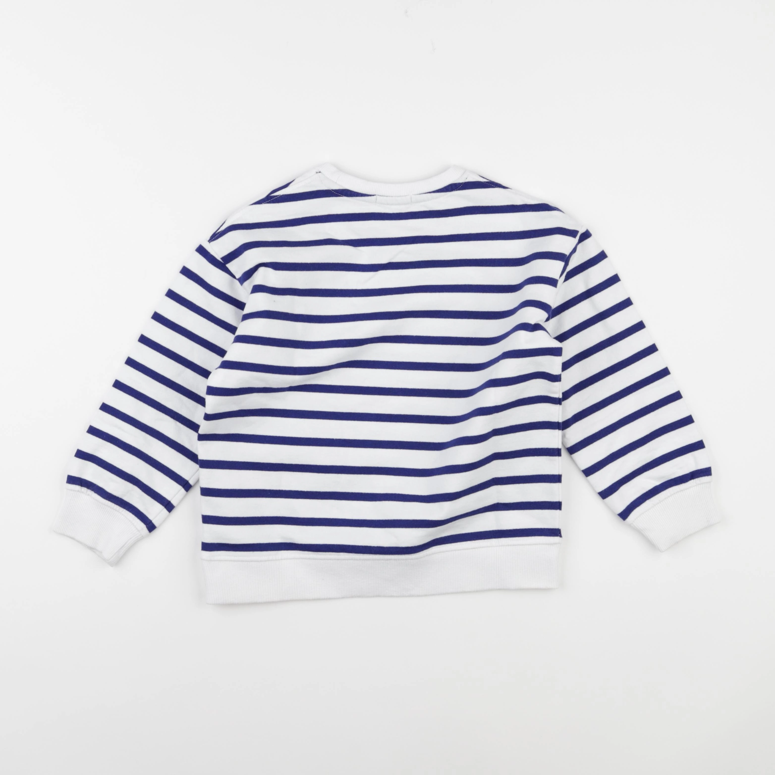 Vertbaudet - sweat bleu, blanc - 6 ans