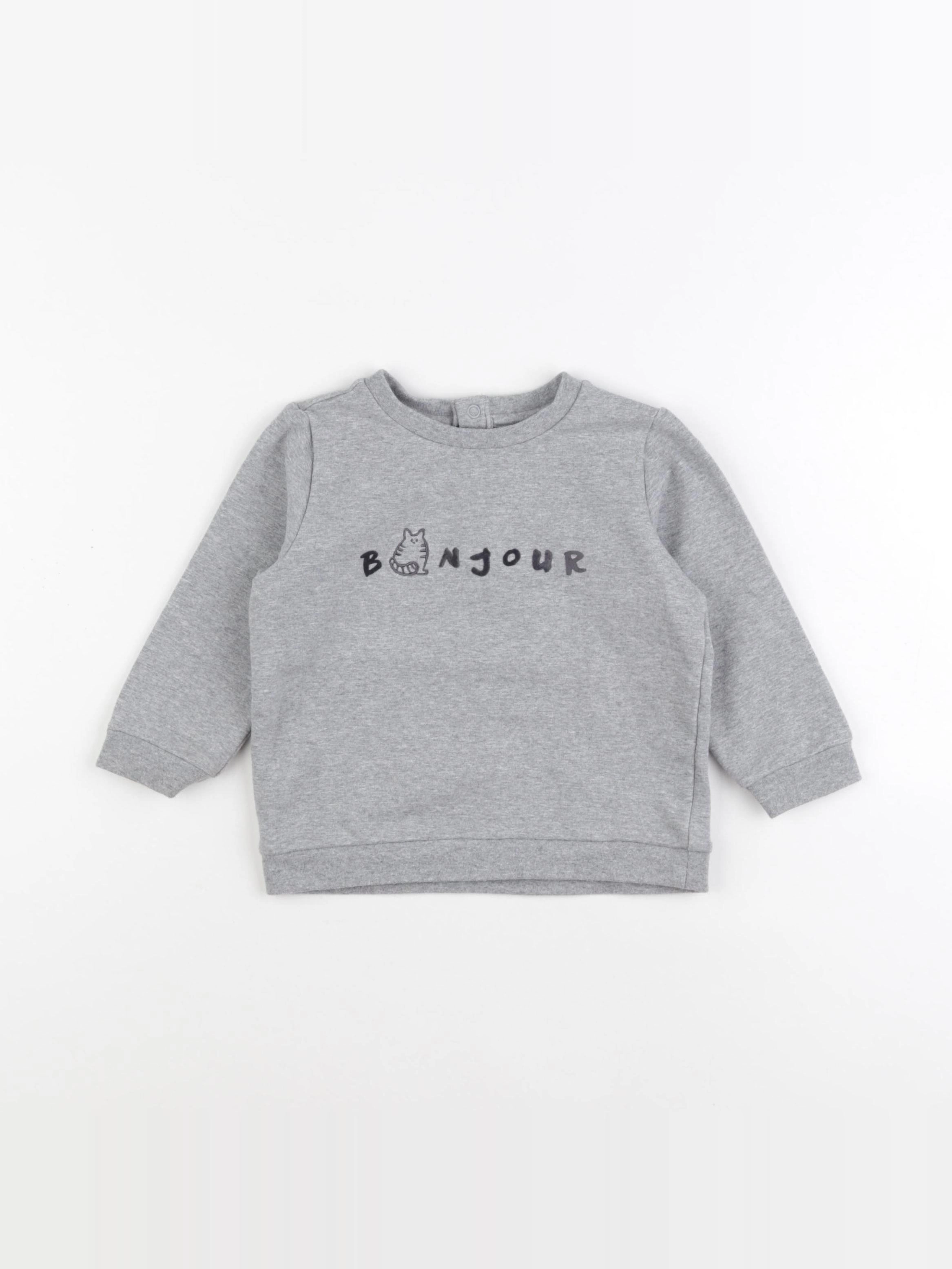 Jacadi - sweat gris - 24 mois