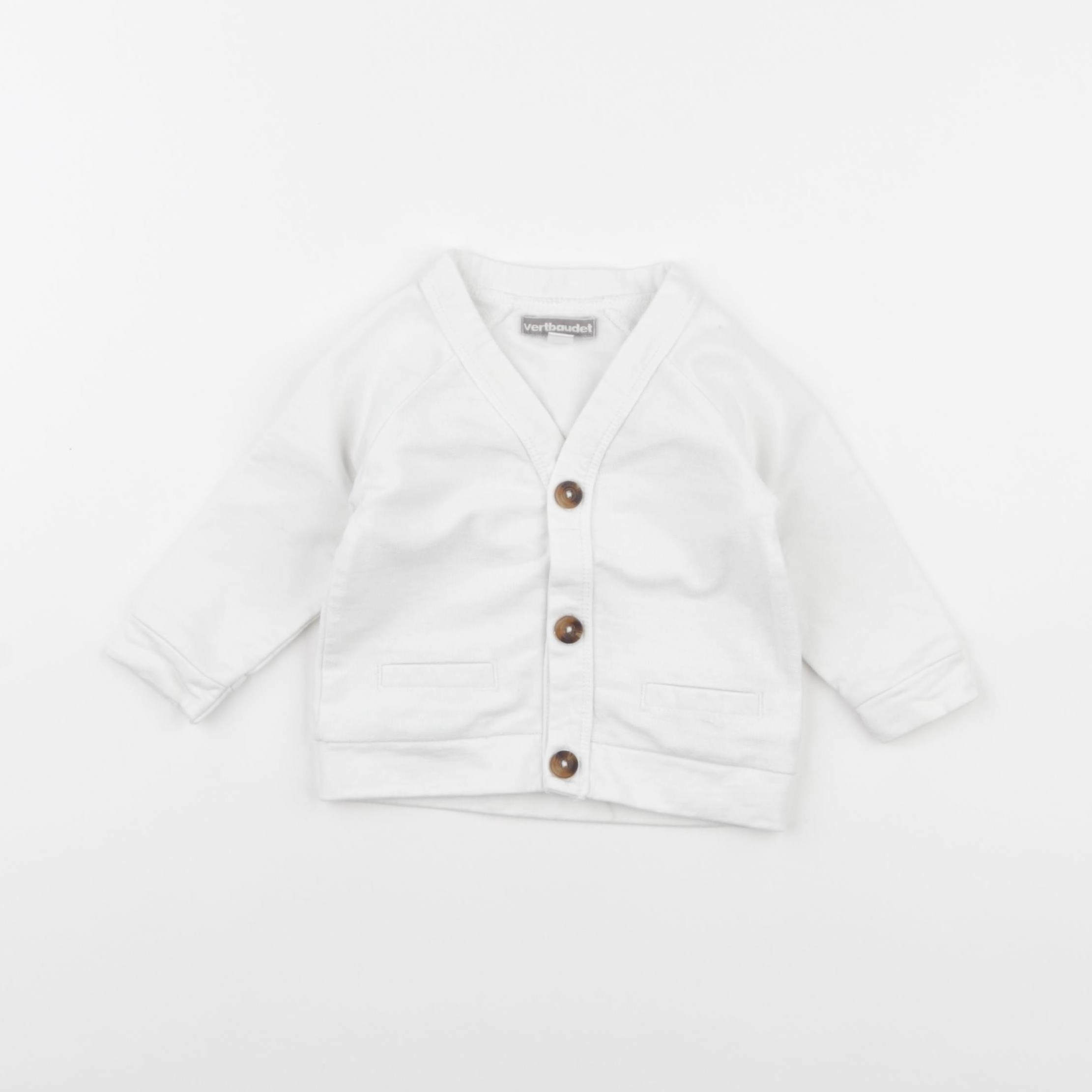 Vertbaudet - gilet blanc - 6 mois