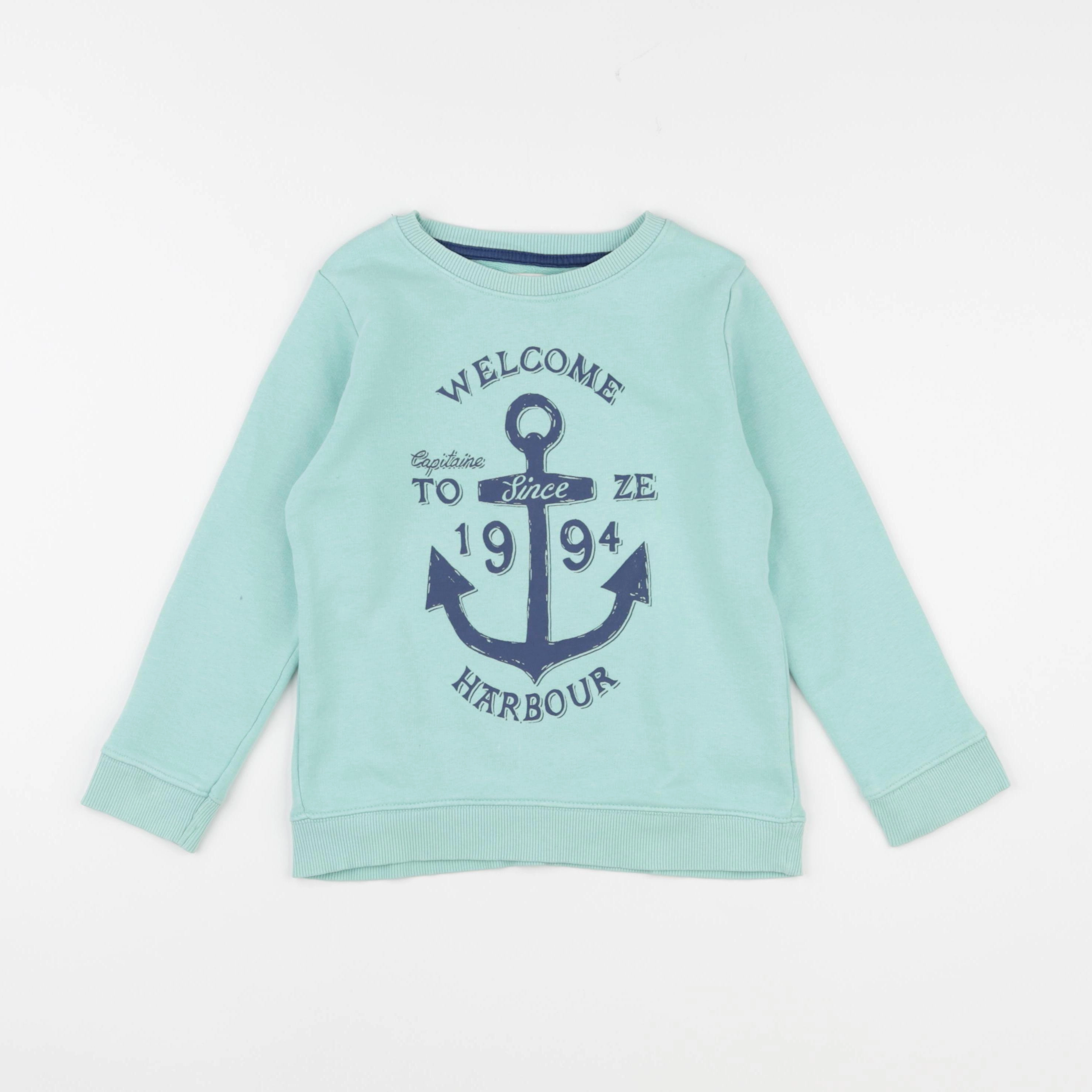 Vertbaudet - sweat vert - 6 ans