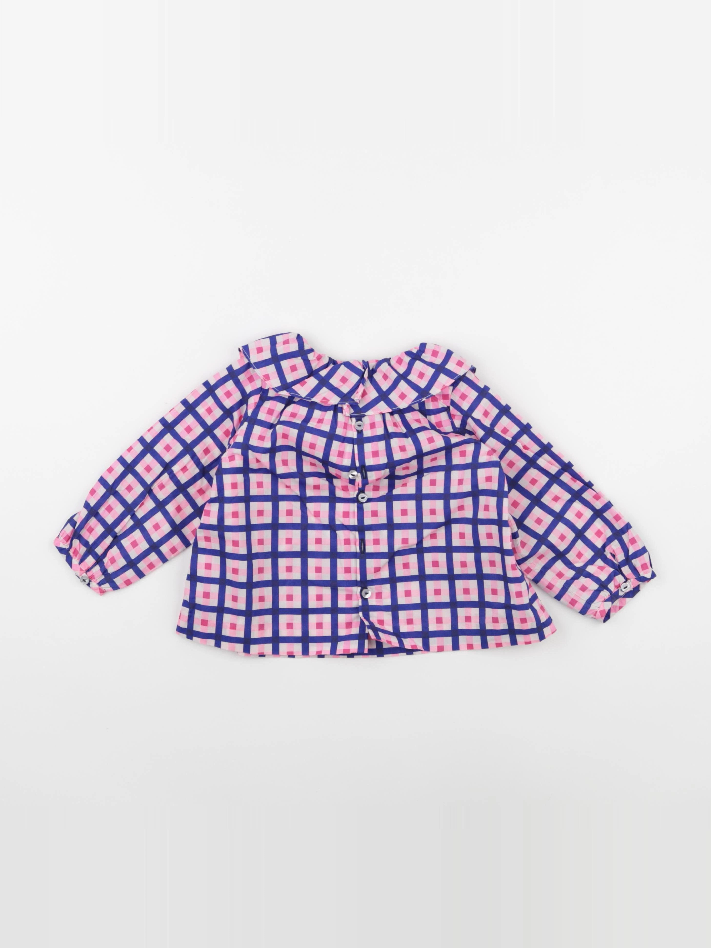 Jacadi - blouse bleu, rose - 24 mois