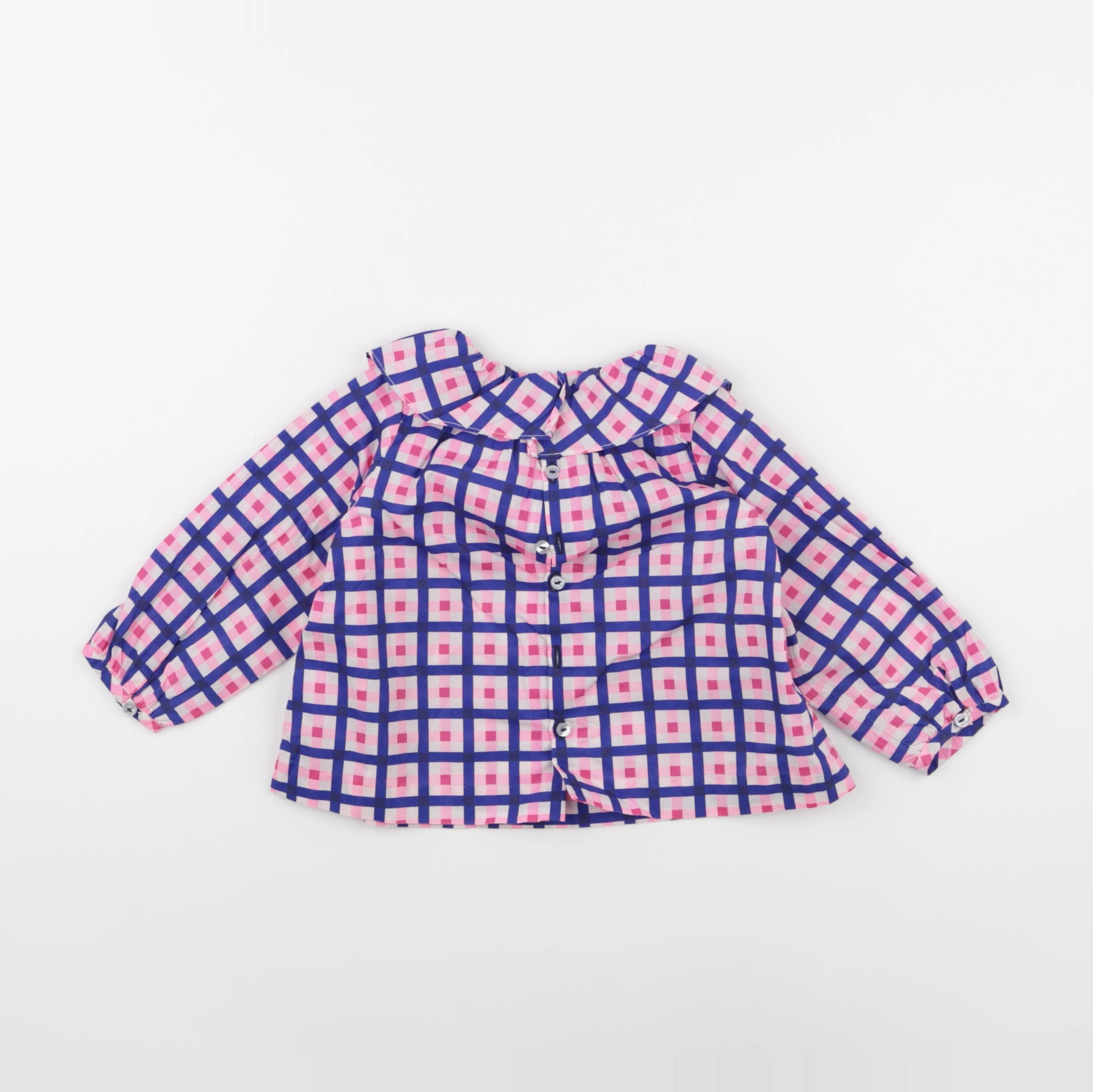 Jacadi - blouse bleu, rose - 24 mois
