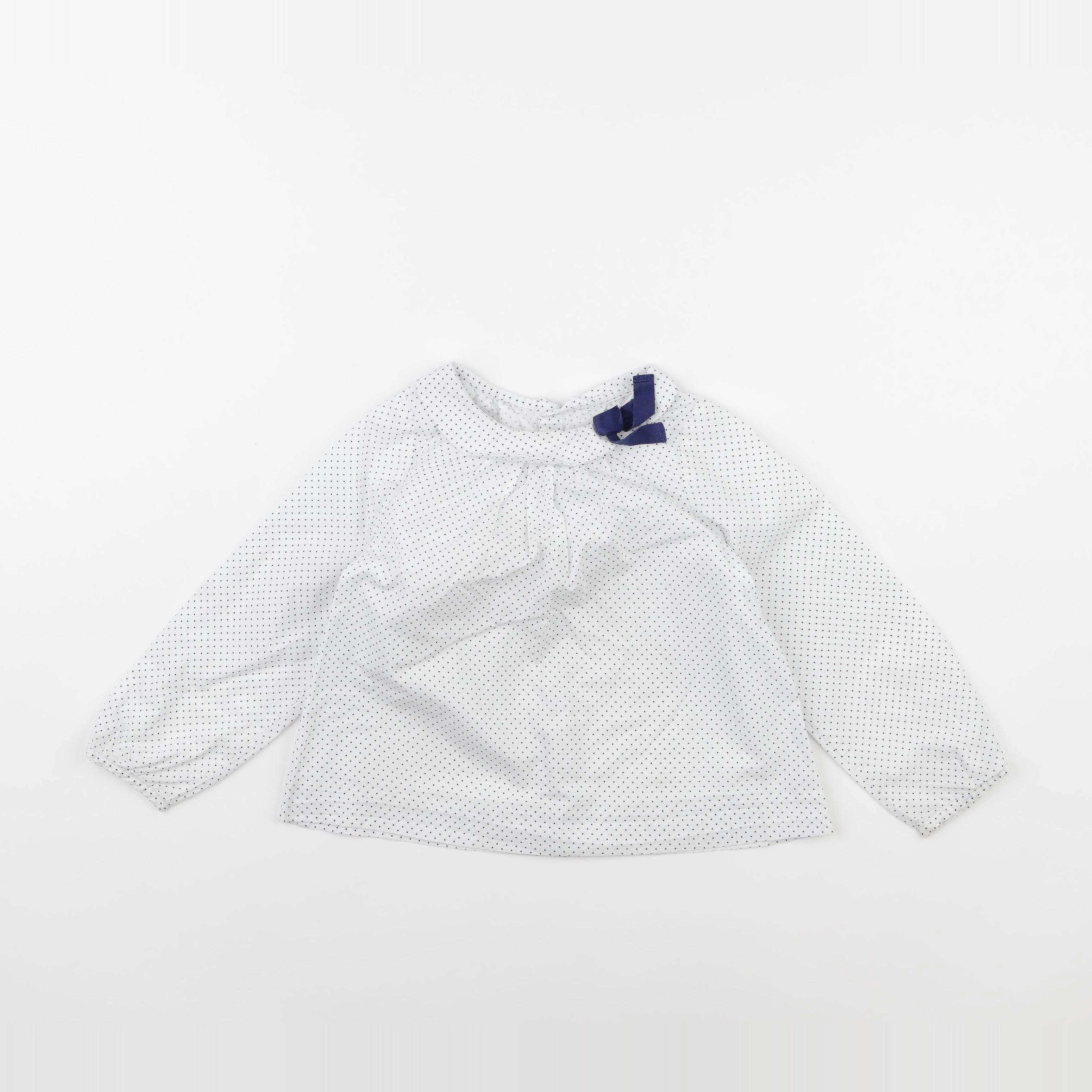 Jacadi - blouse blanc, bleu - 36 mois