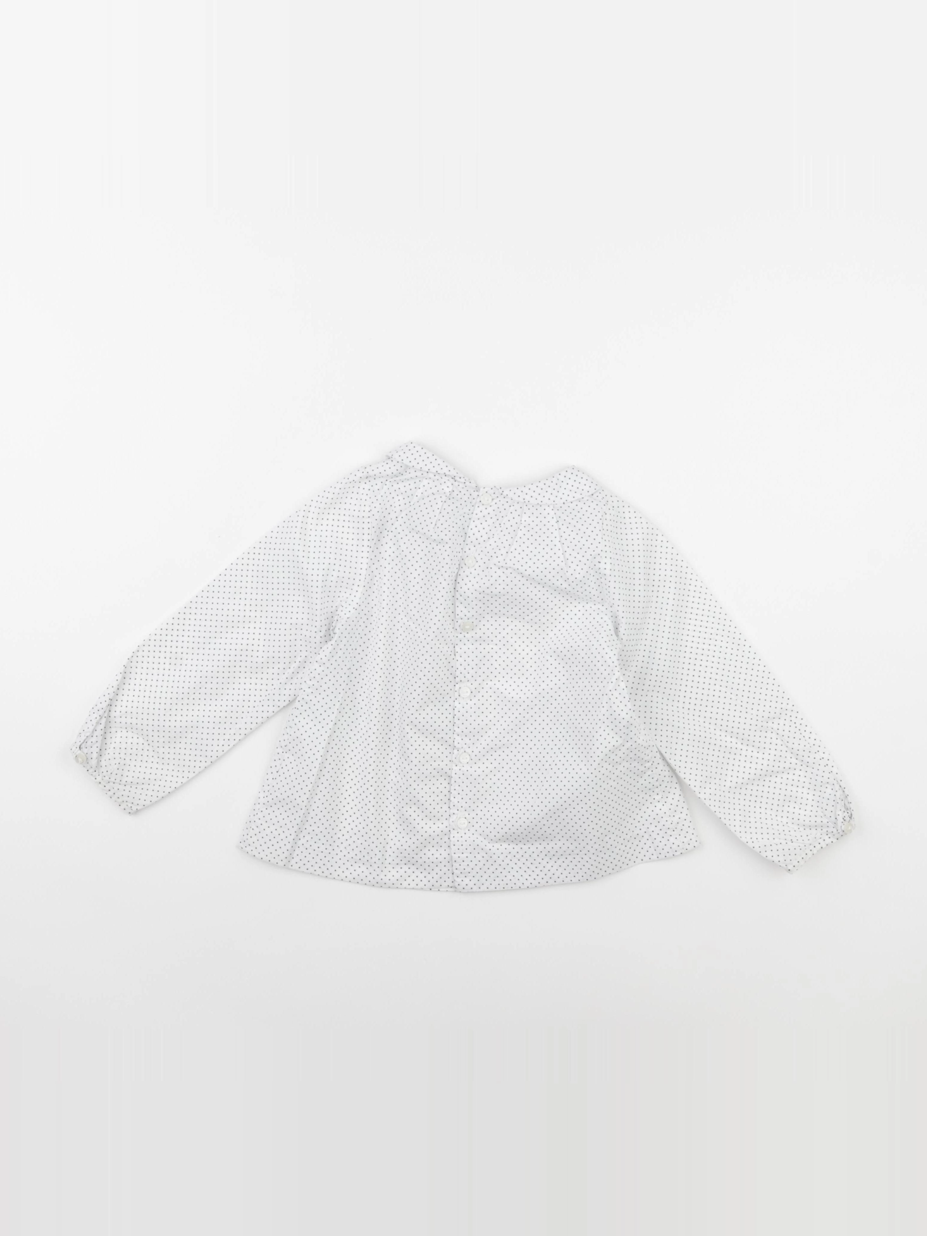 Jacadi - blouse blanc, bleu - 36 mois