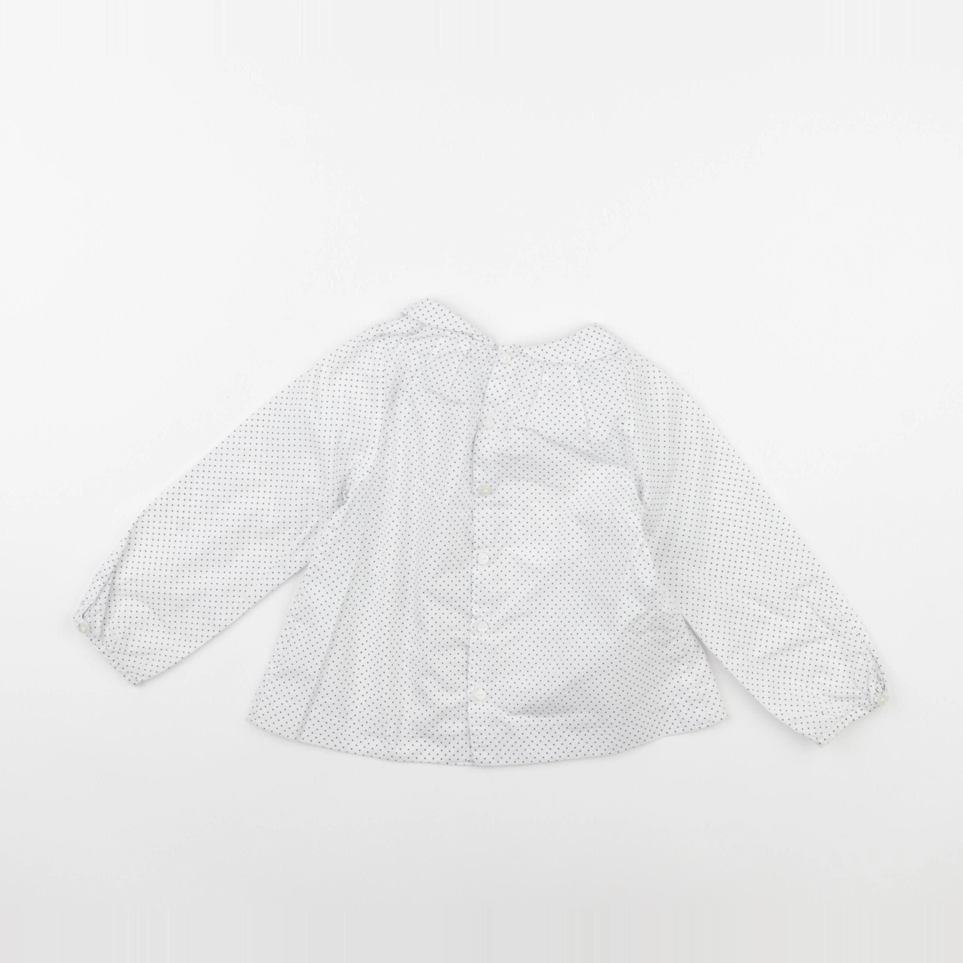 Jacadi - blouse blanc, bleu - 36 mois