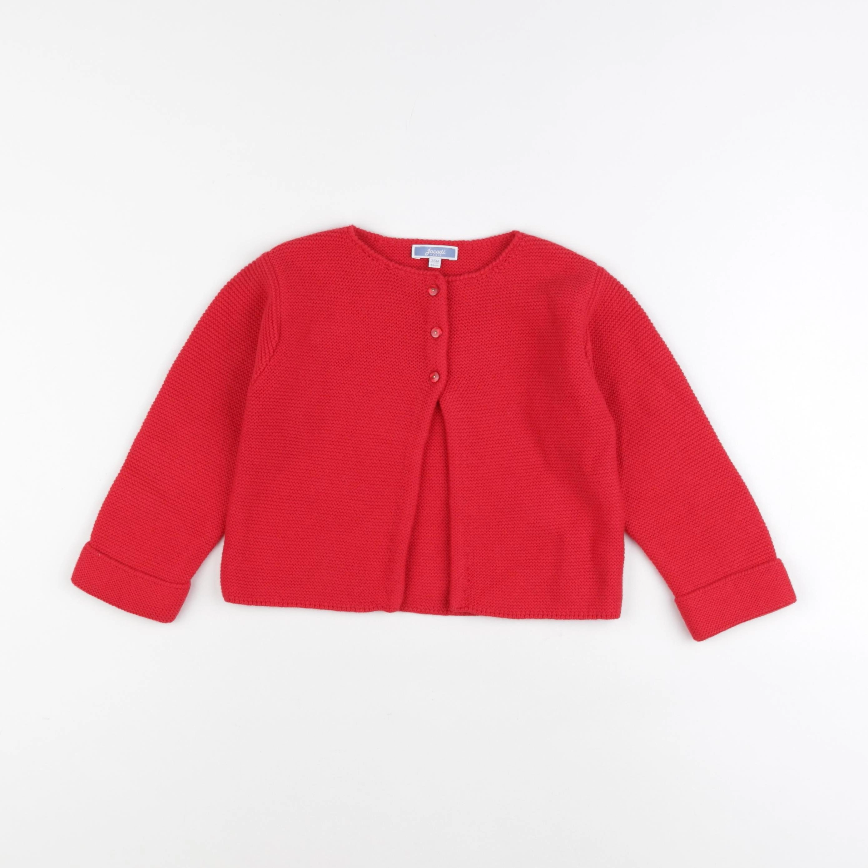 Jacadi - gilet rouge - 36 mois
