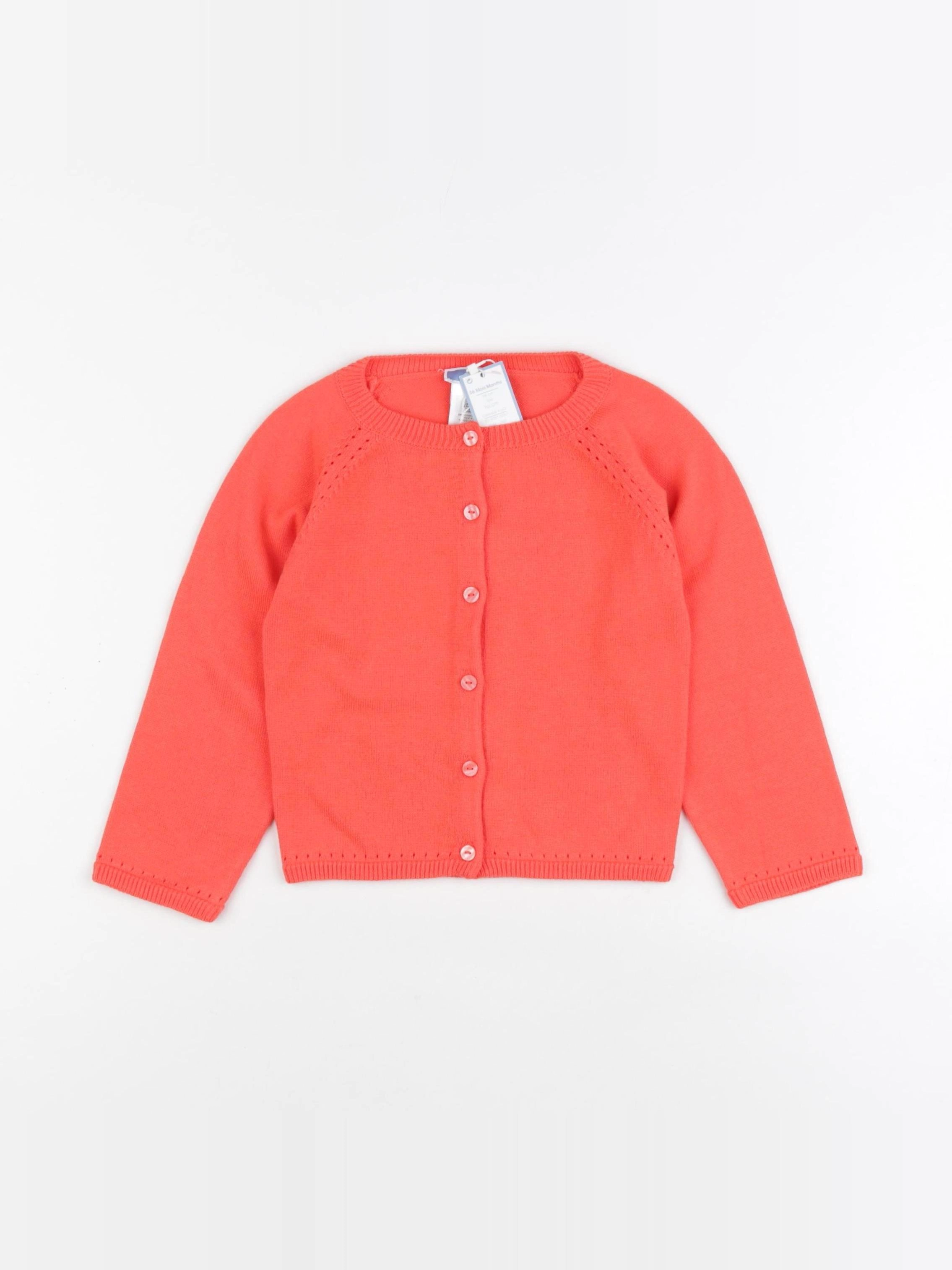 Jacadi - gilet orange - 36 mois