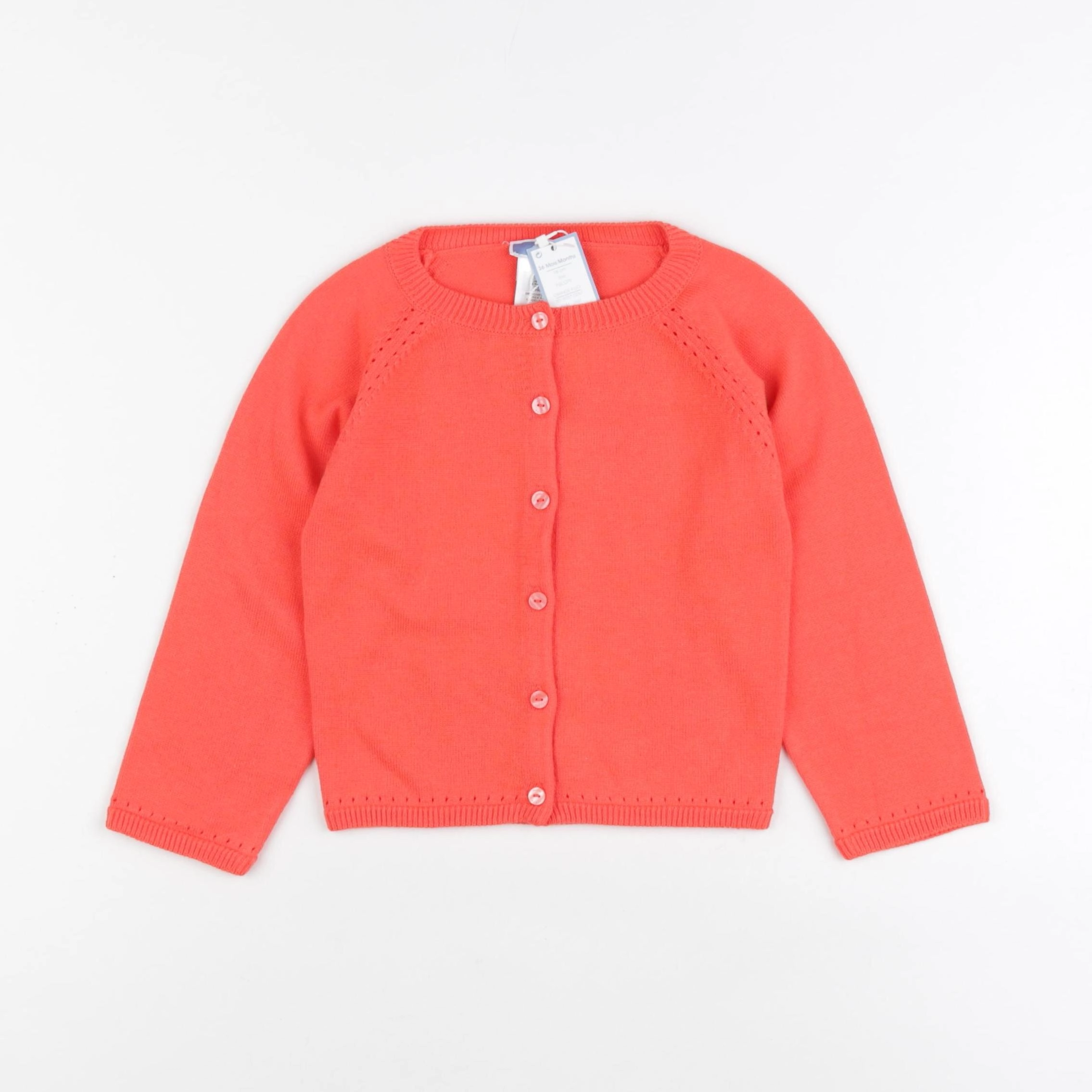 Jacadi - gilet orange - 36 mois