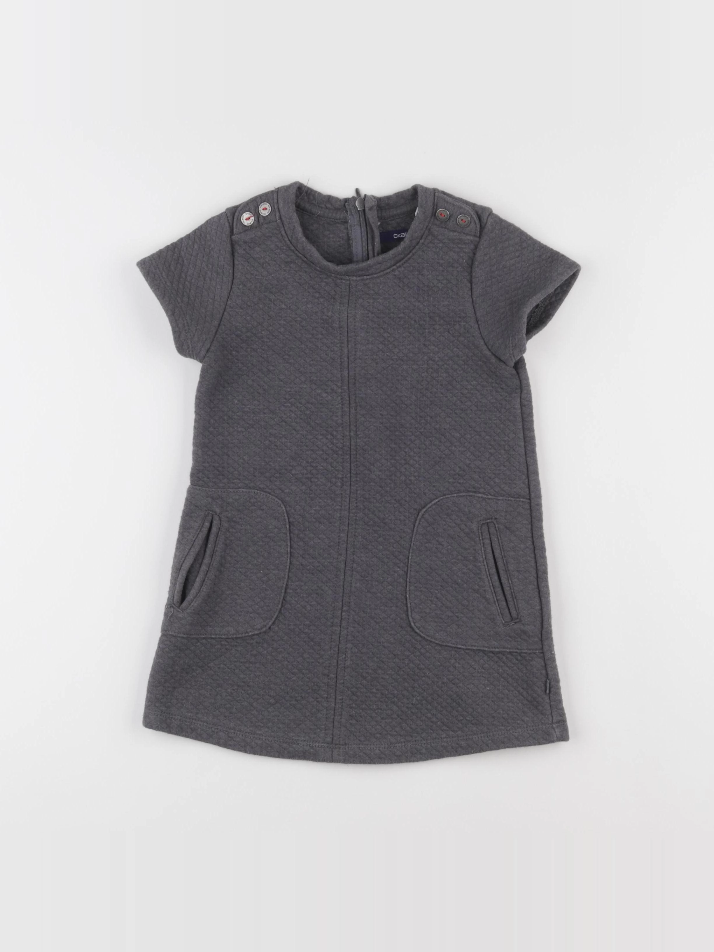 Okaidi - robe gris - 4 ans