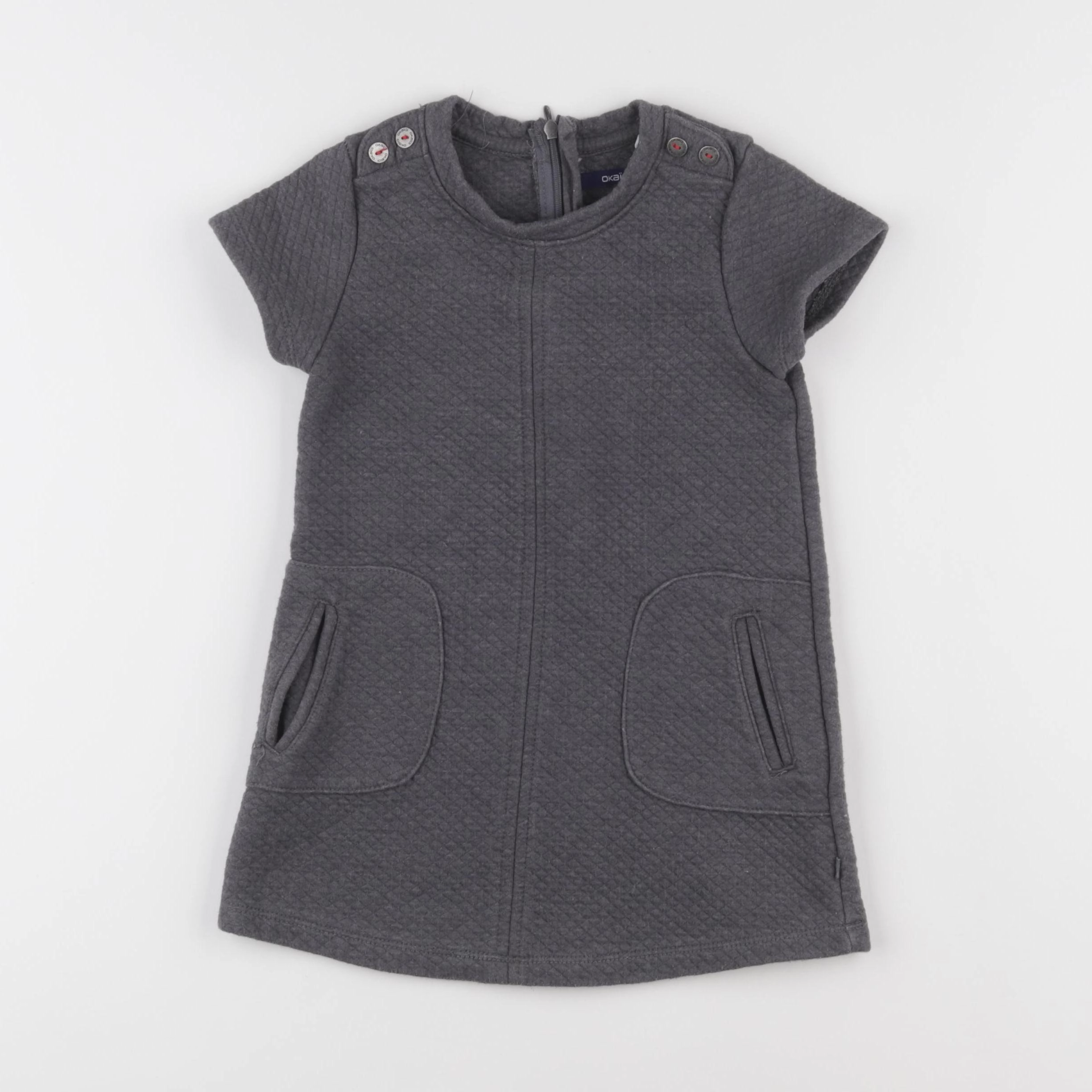 Okaidi - robe gris - 4 ans