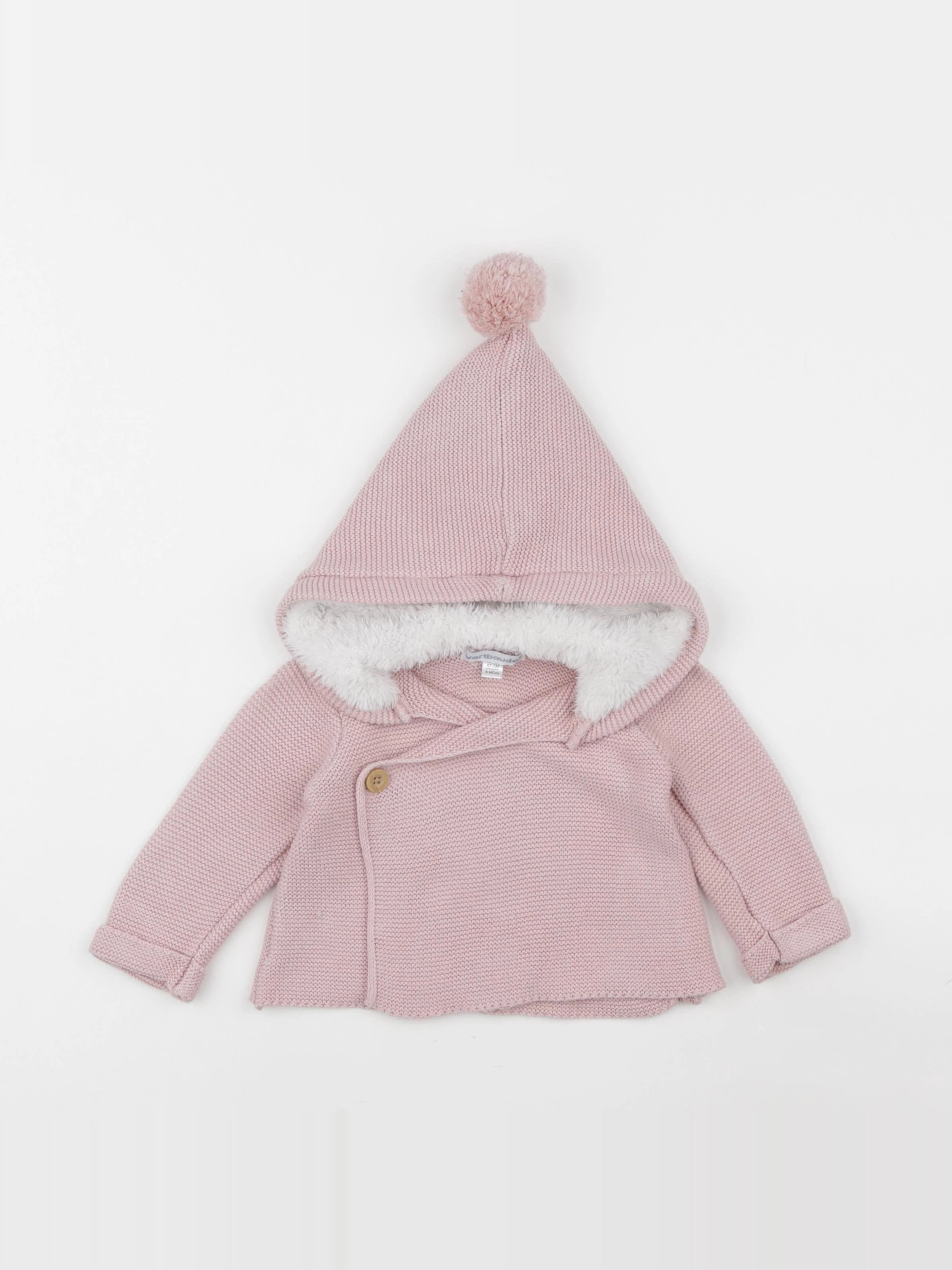 Vertbaudet - gilet rose - 6 mois