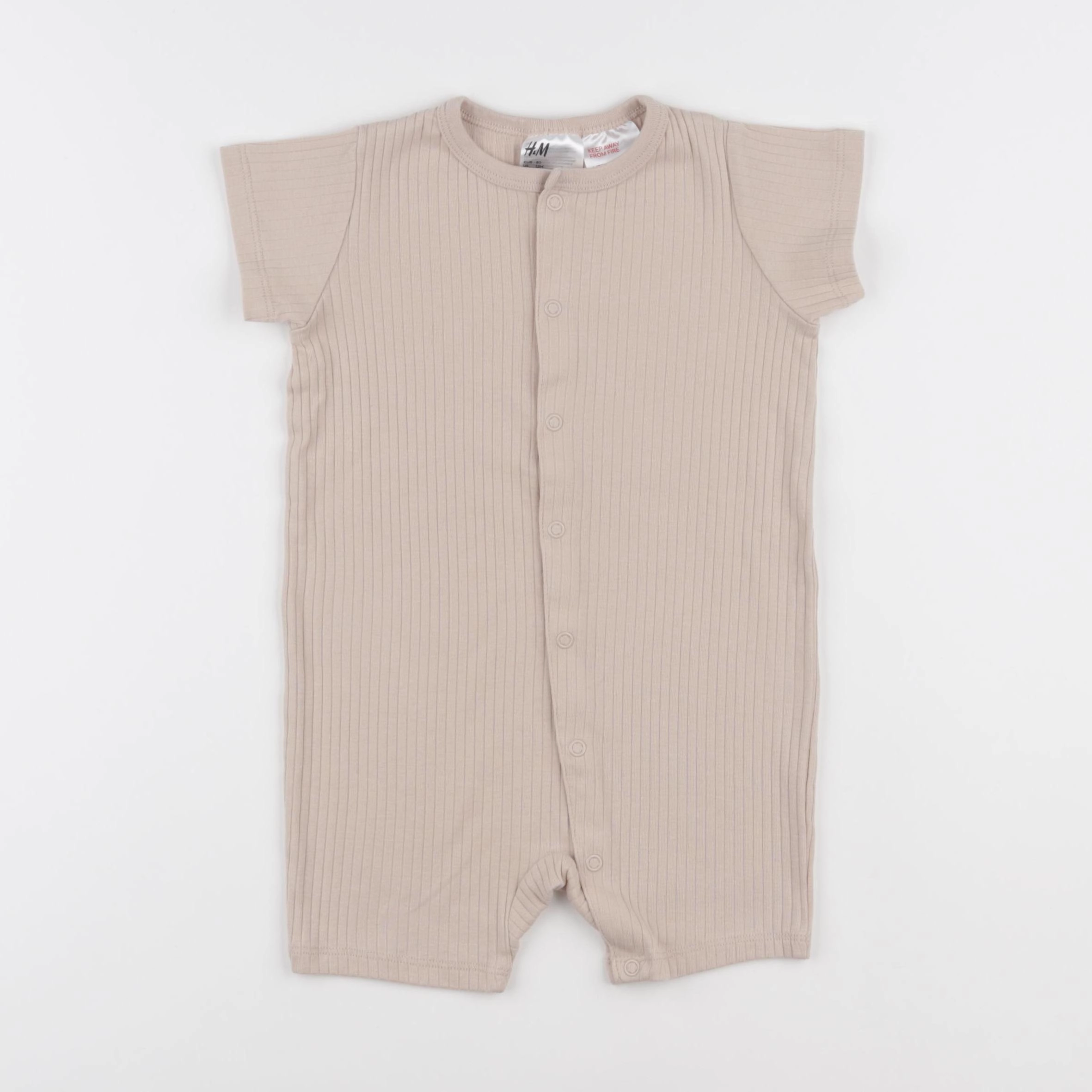 H&M - pyjama coton beige - 9/12 mois
