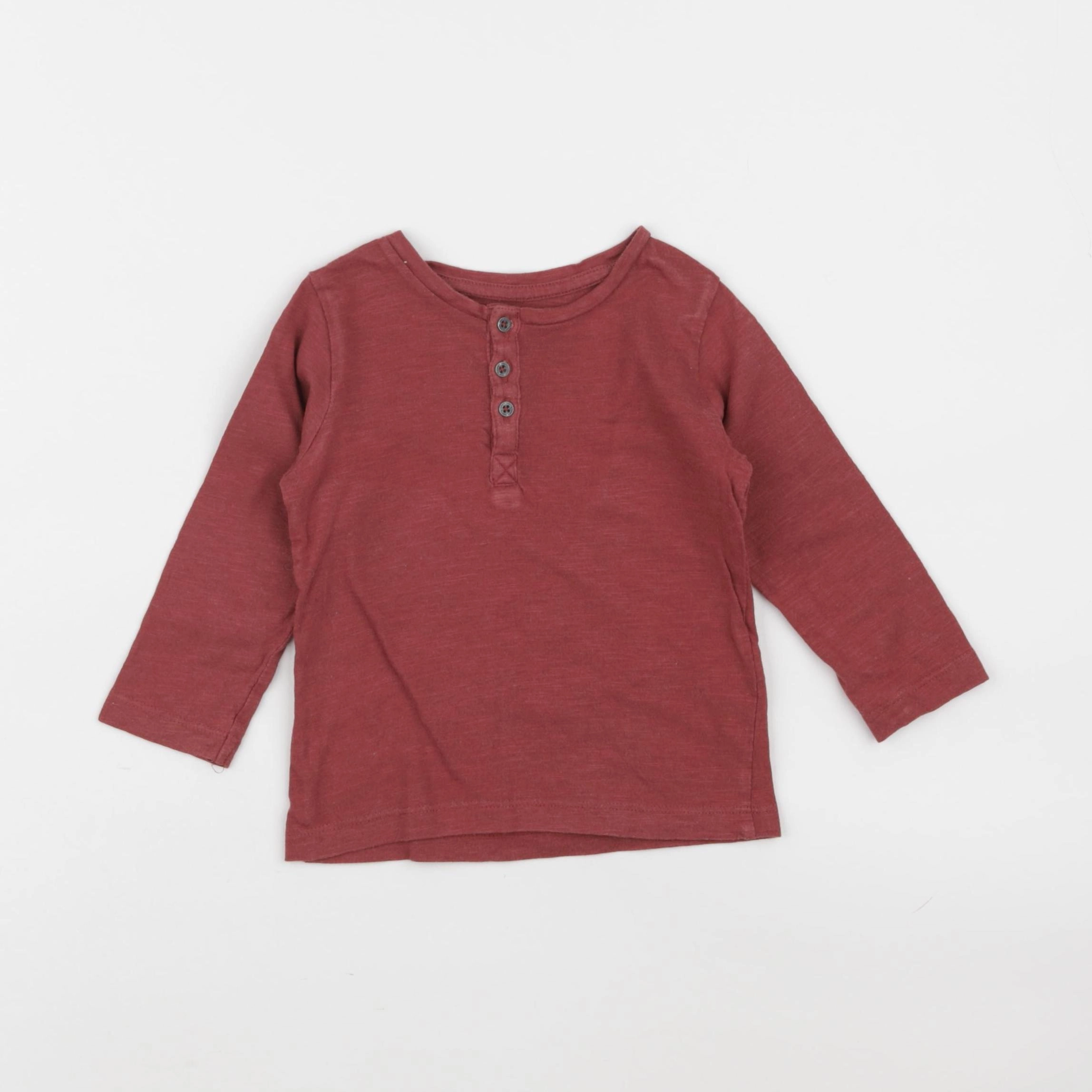 Vertbaudet - tee-shirt rouge - 12 mois