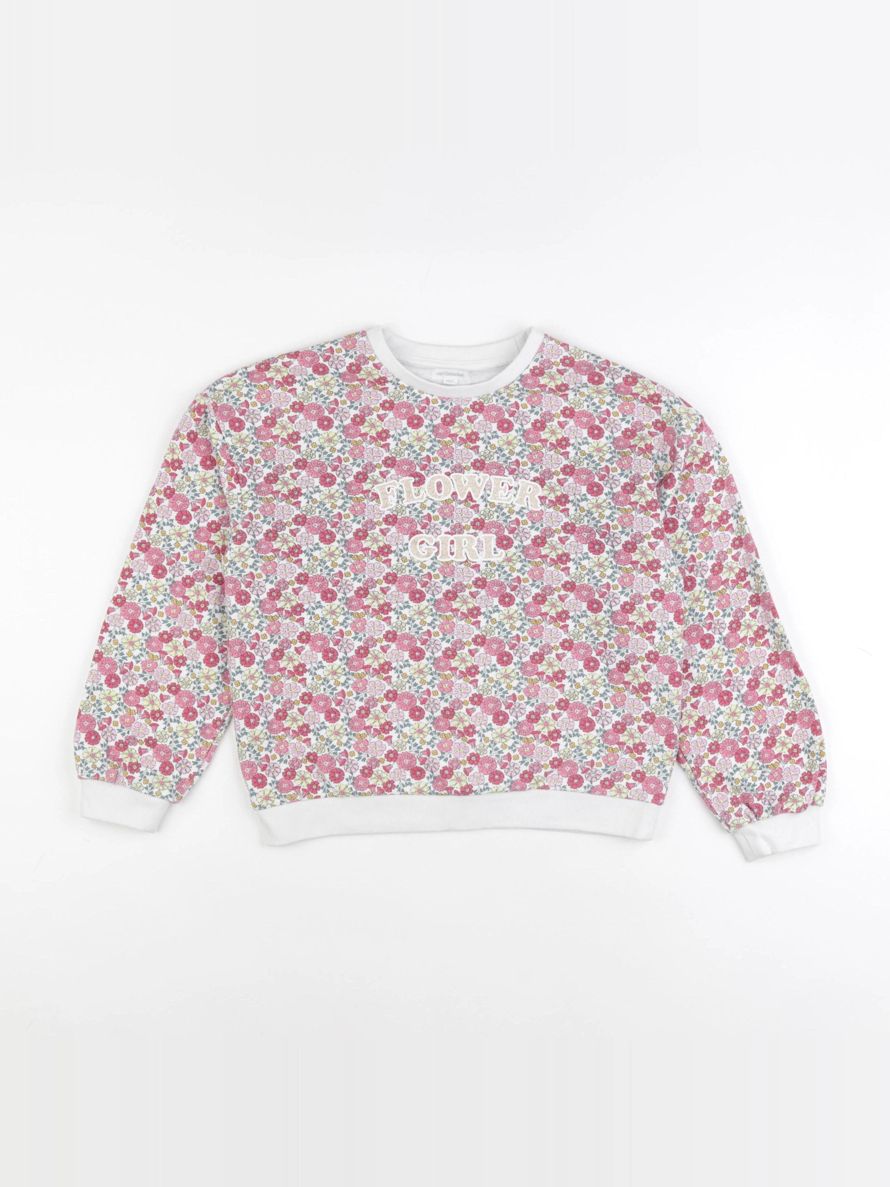 Vertbaudet - sweat multicolore - 10 ans