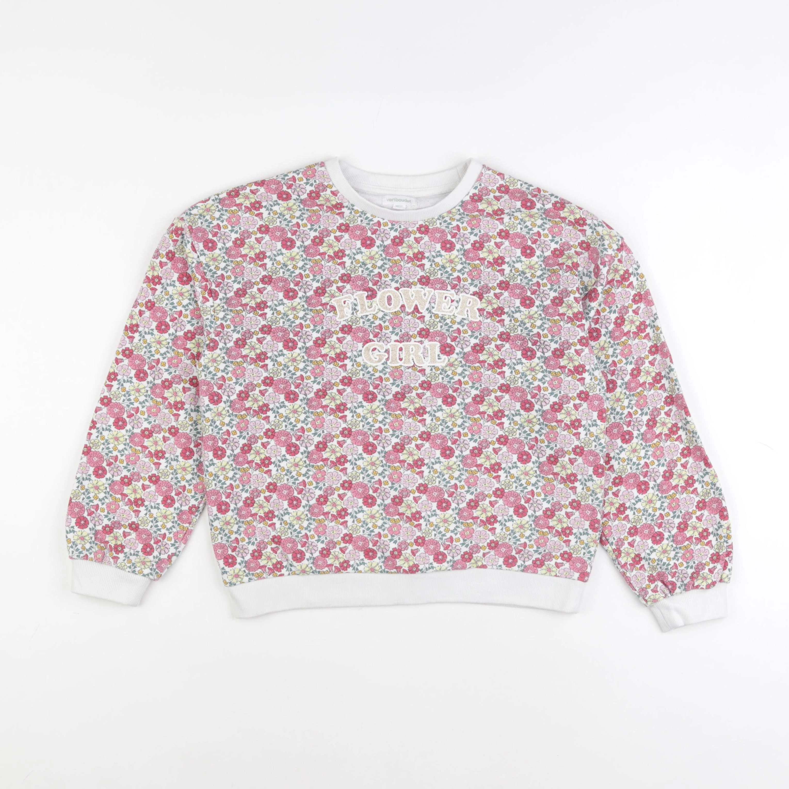 Vertbaudet - sweat multicolore - 10 ans