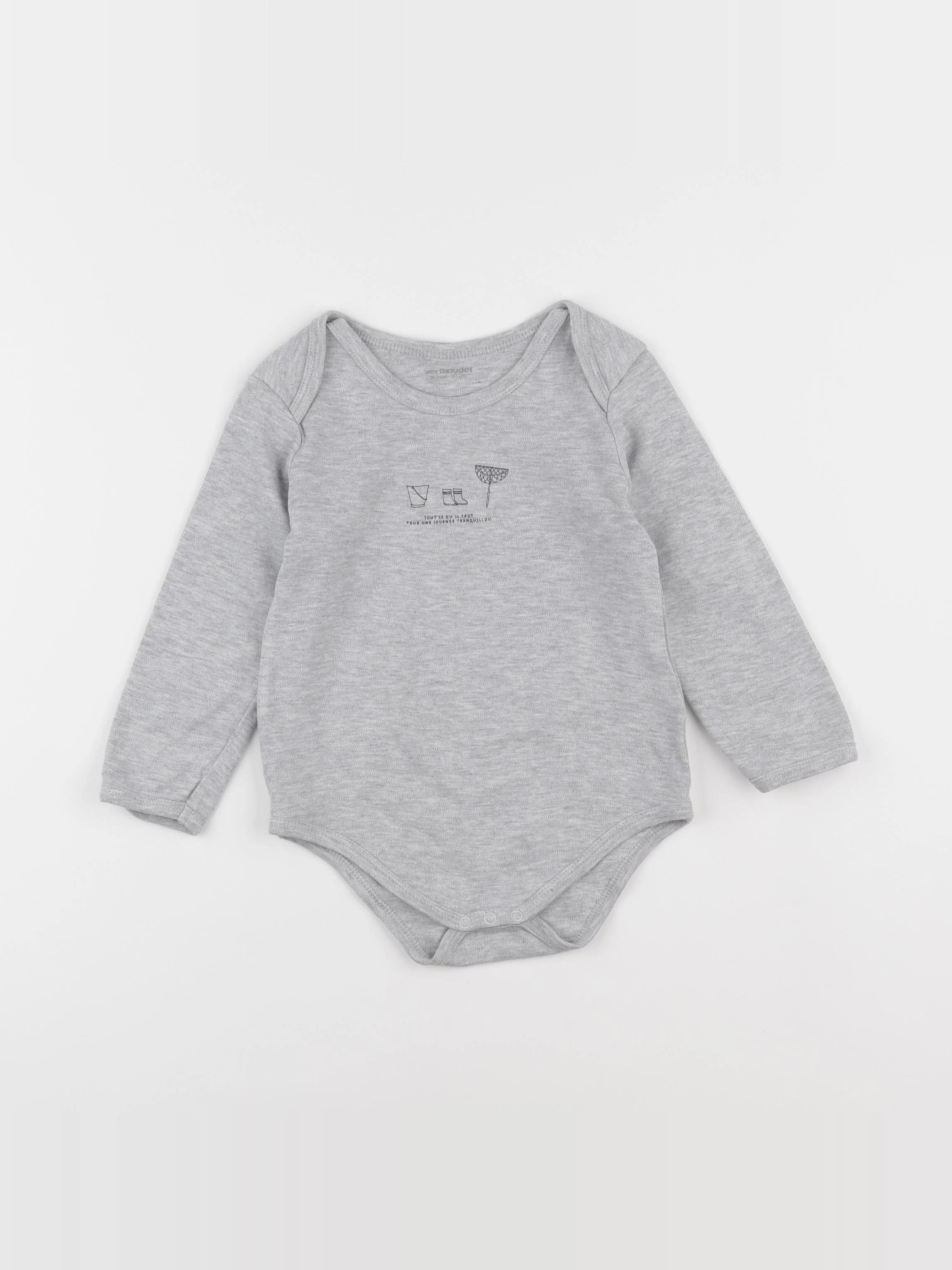 Vertbaudet - body gris - 36 mois