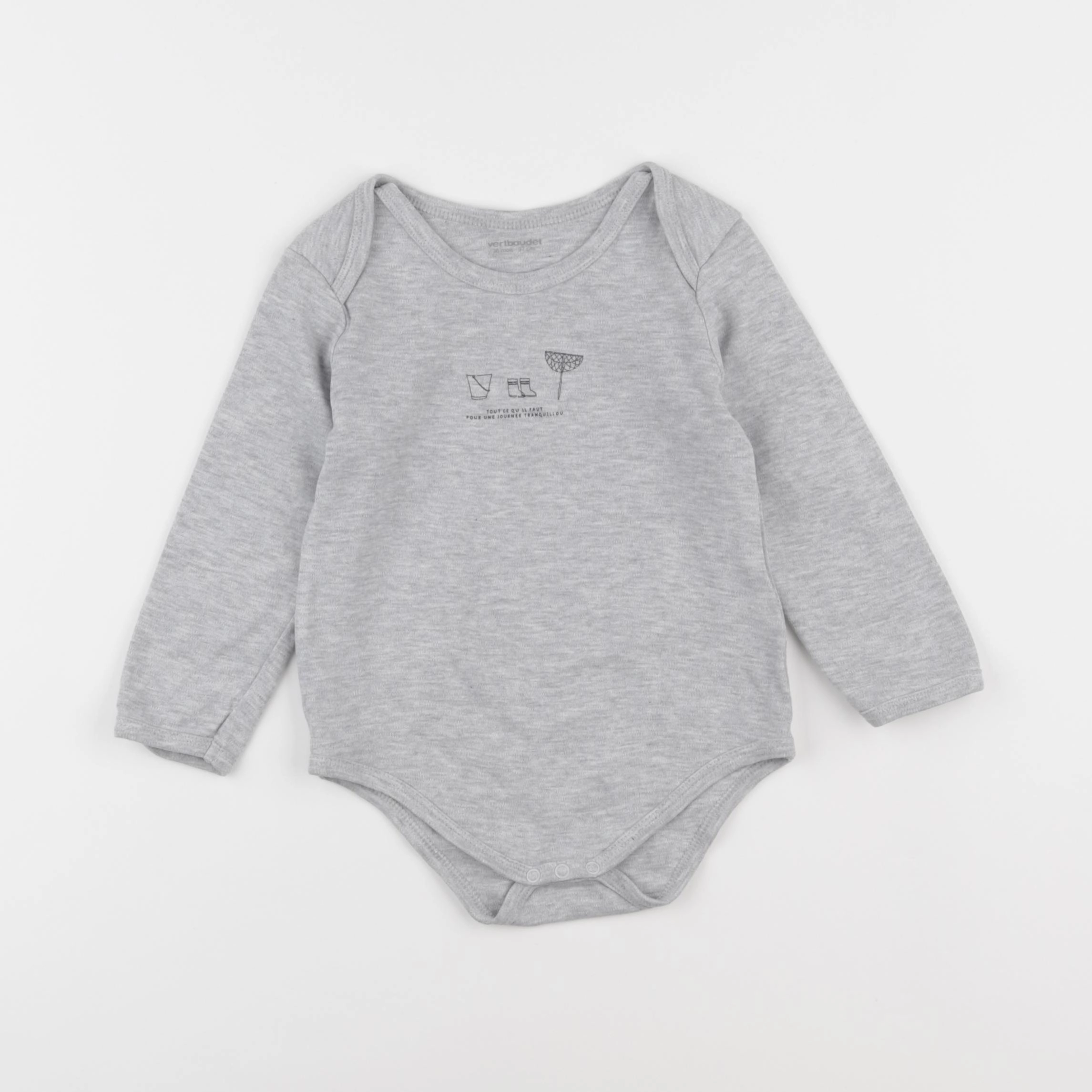 Vertbaudet - body gris - 36 mois