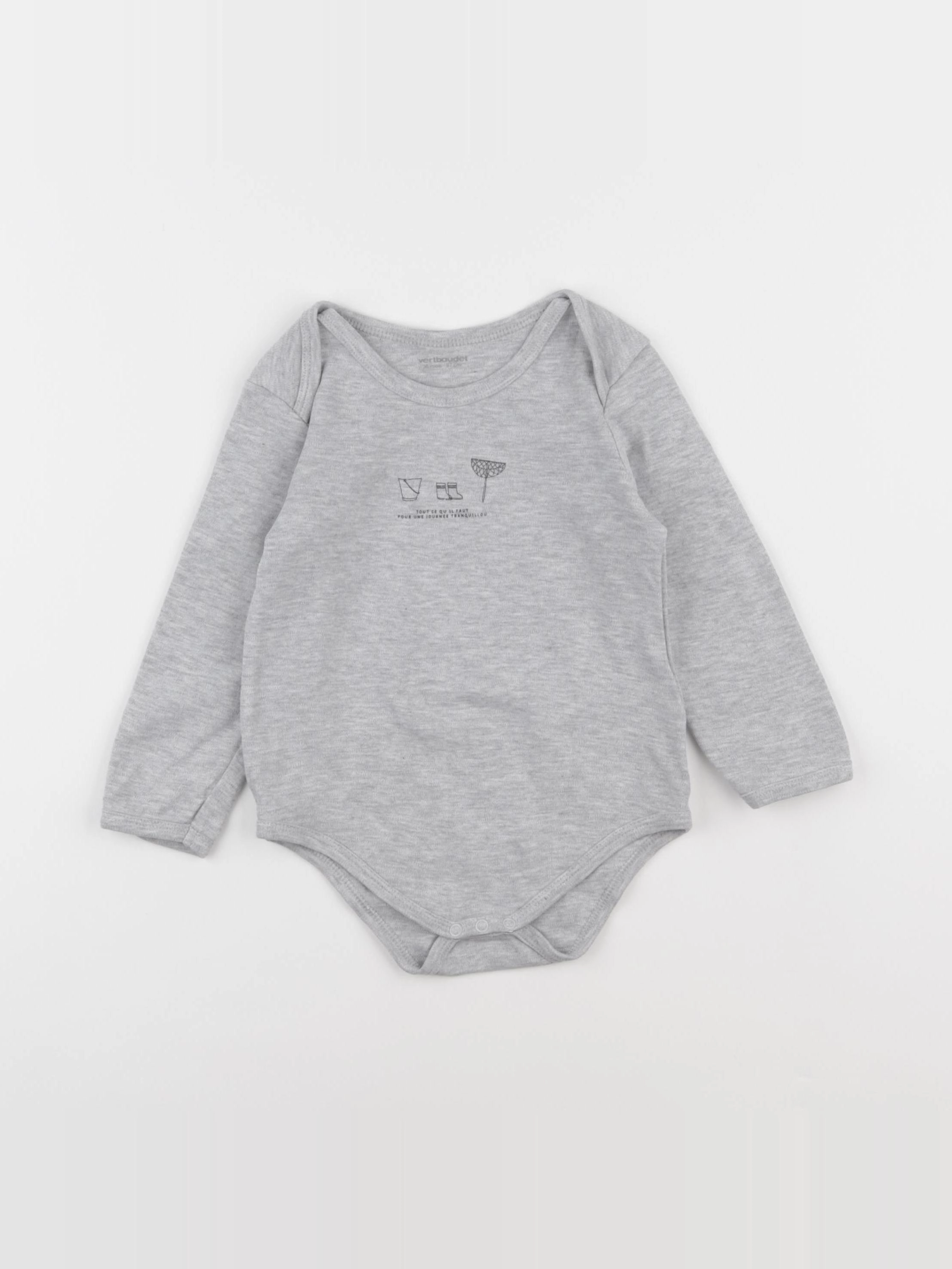 Vertbaudet - body gris - 36 mois