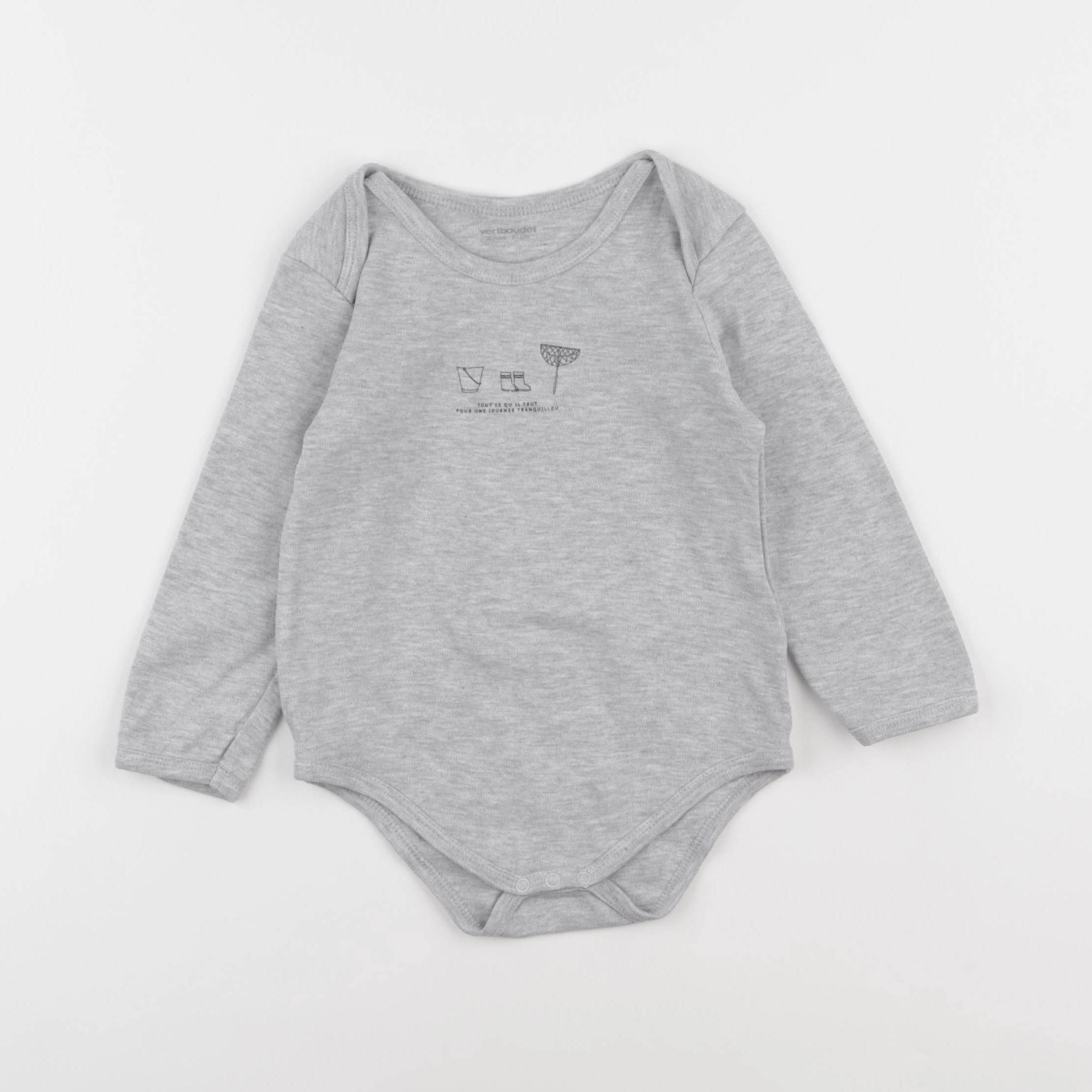 Vertbaudet - body gris - 36 mois