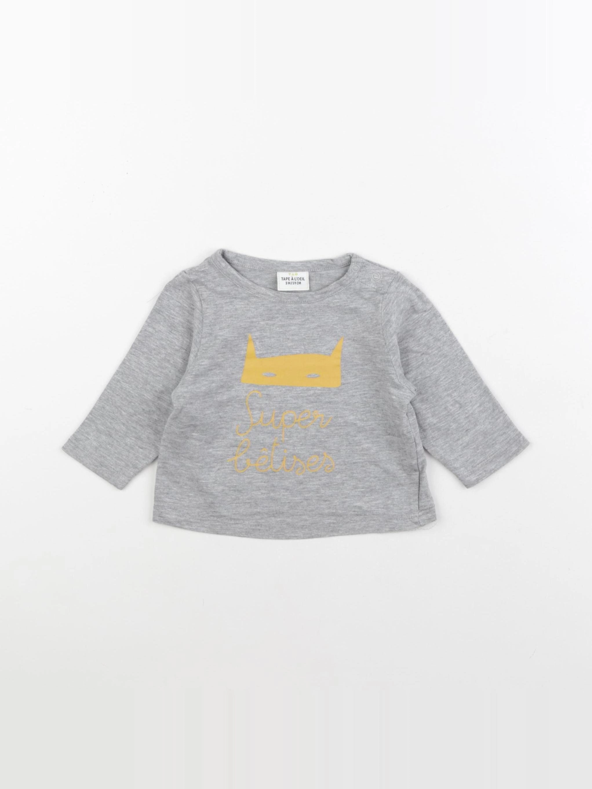 Tape à l'oeil - tee-shirt gris - 3 mois