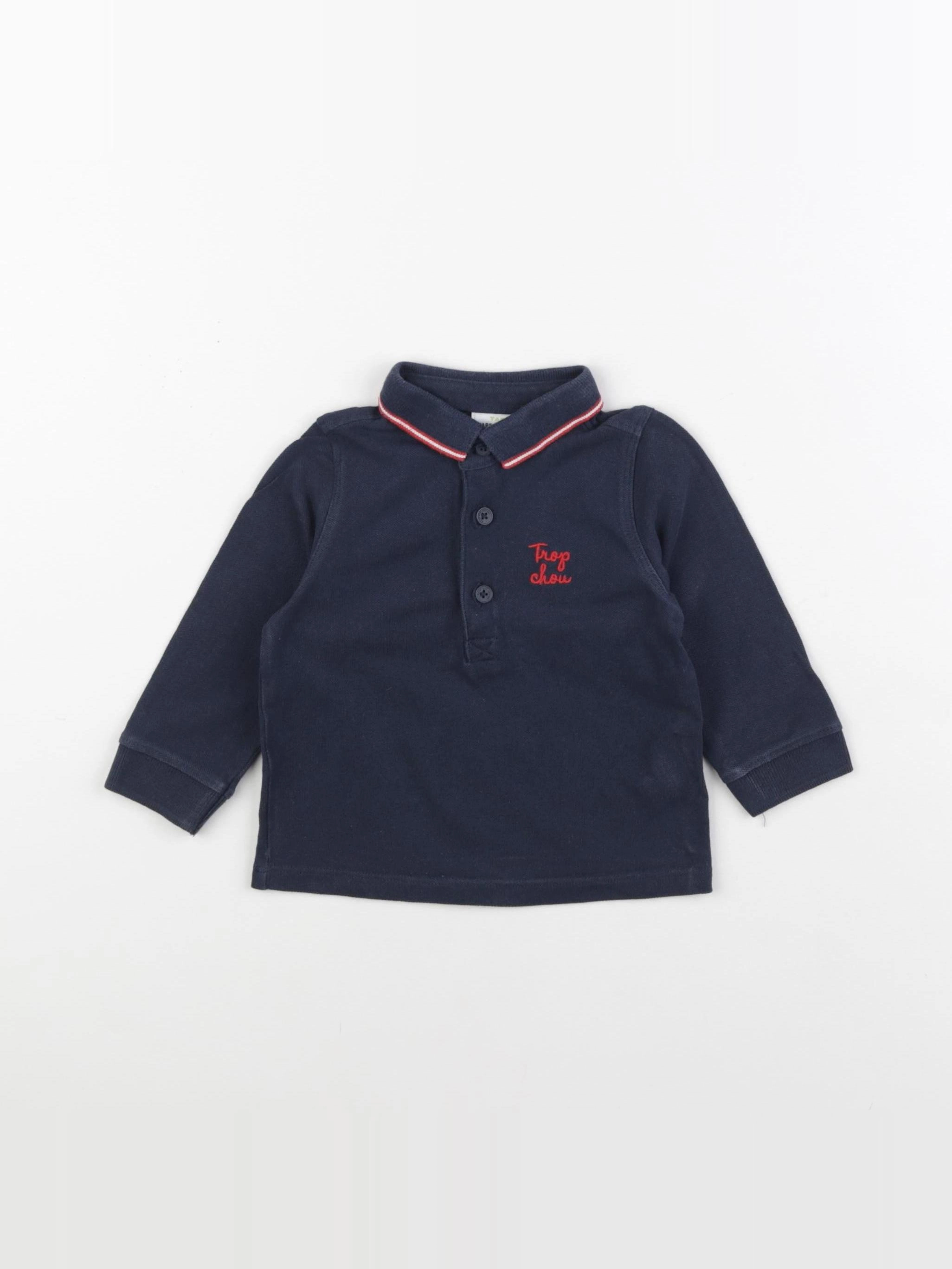 Tape à l'oeil - polo bleu - 12 mois