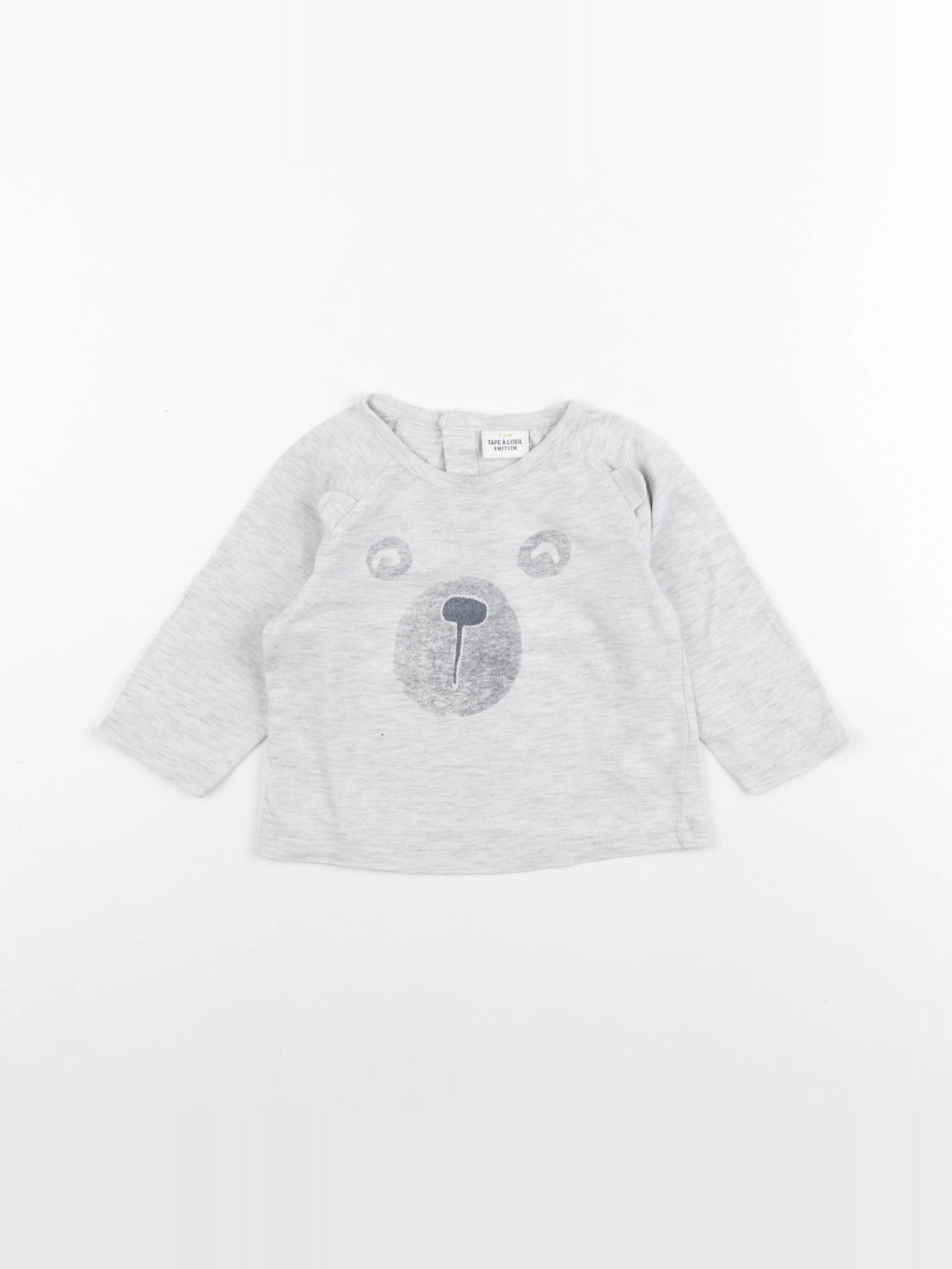 Tape à l'oeil - tee-shirt gris - 9 mois