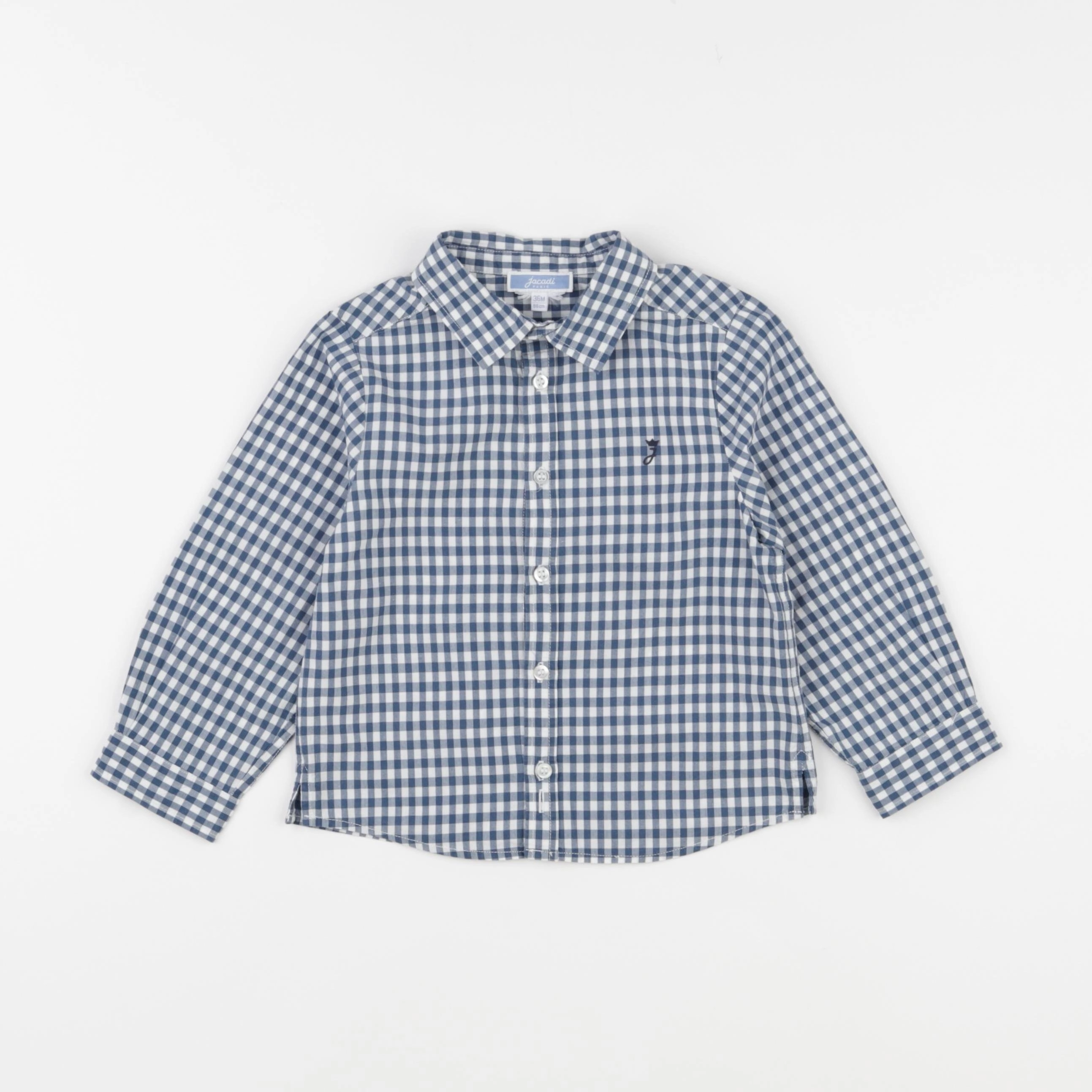 Jacadi - chemise blanc, bleu - 36 mois