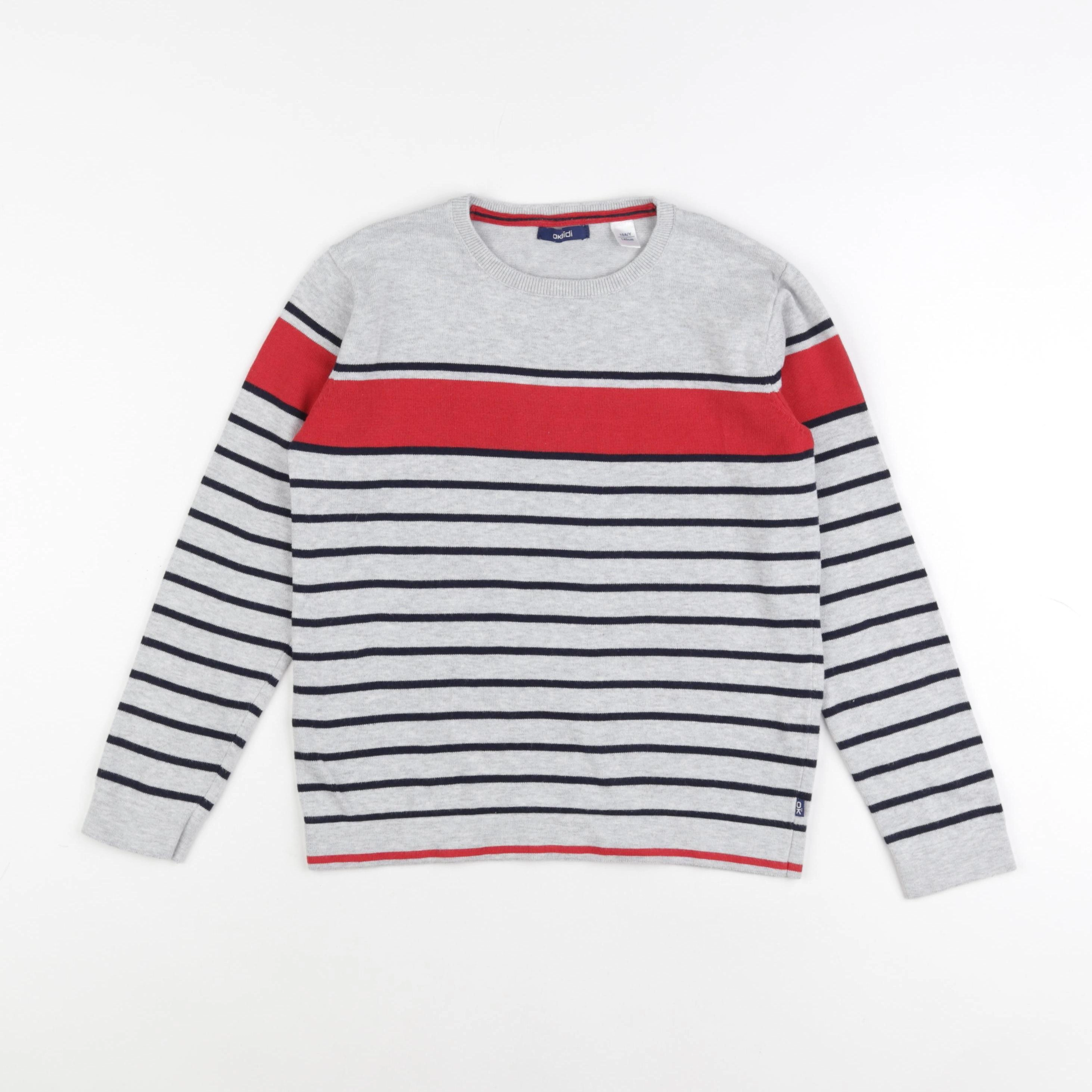 Okaidi - pull gris - 10 ans