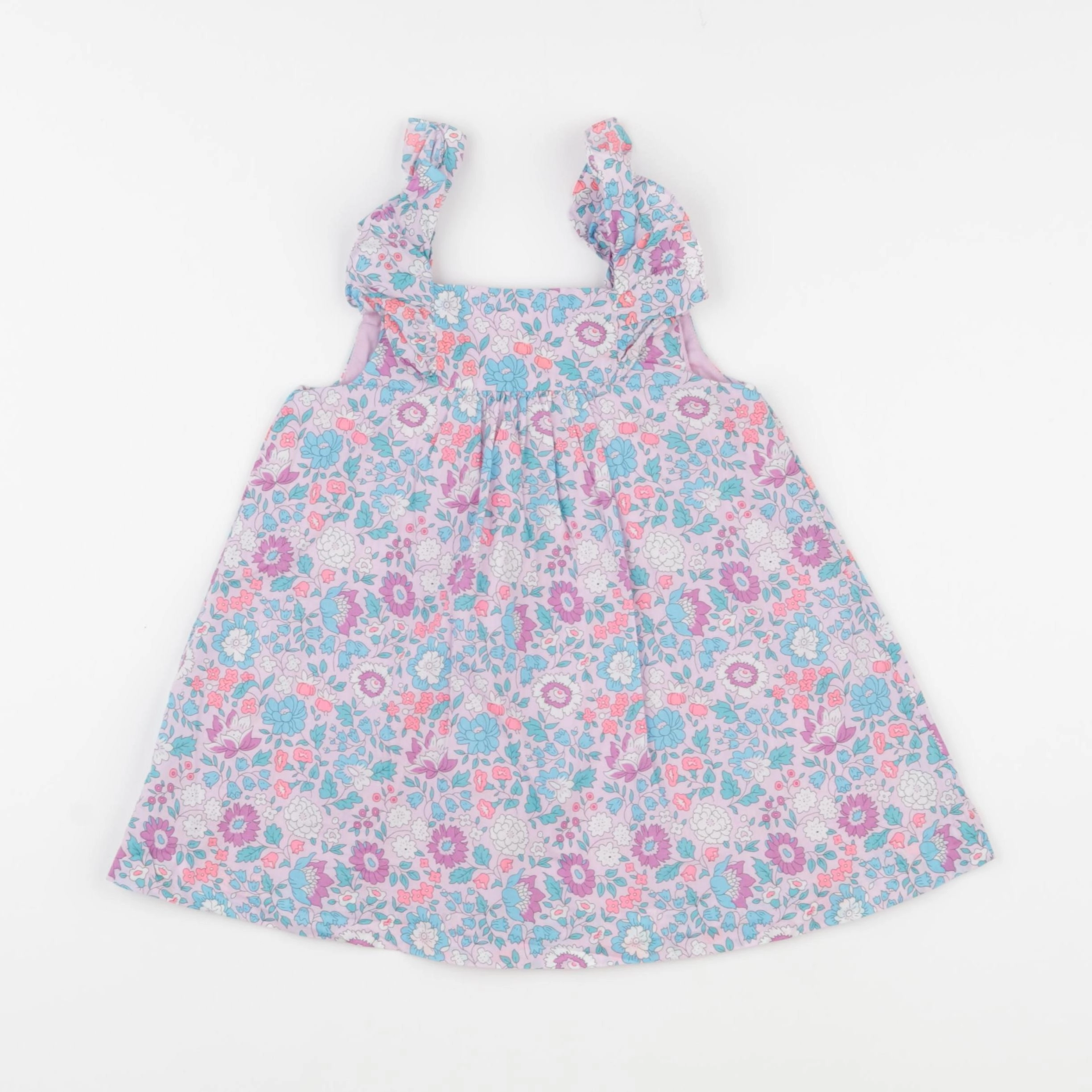 Jacadi - robe liberty violet, rose - 18 mois