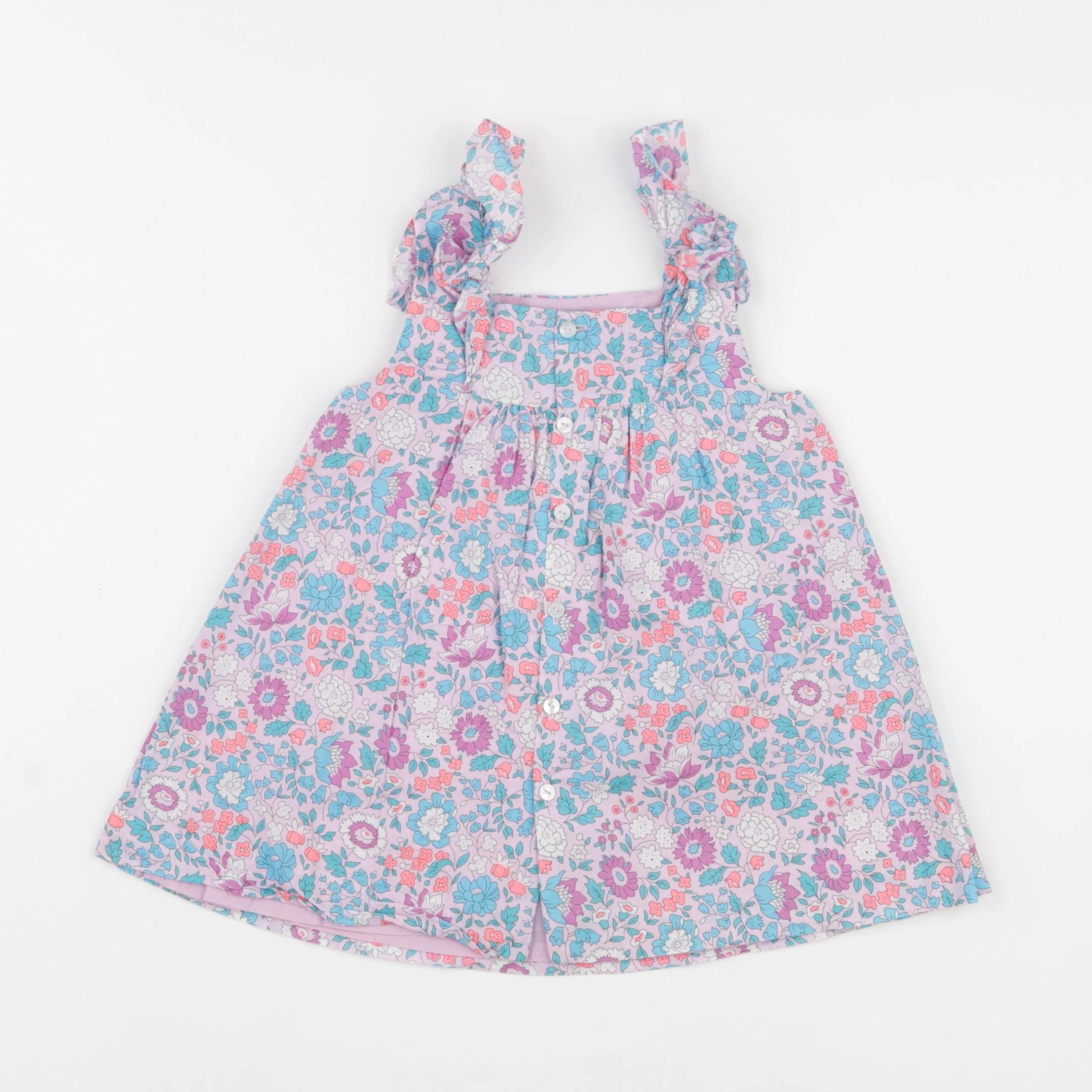 Jacadi - robe liberty violet, rose - 18 mois