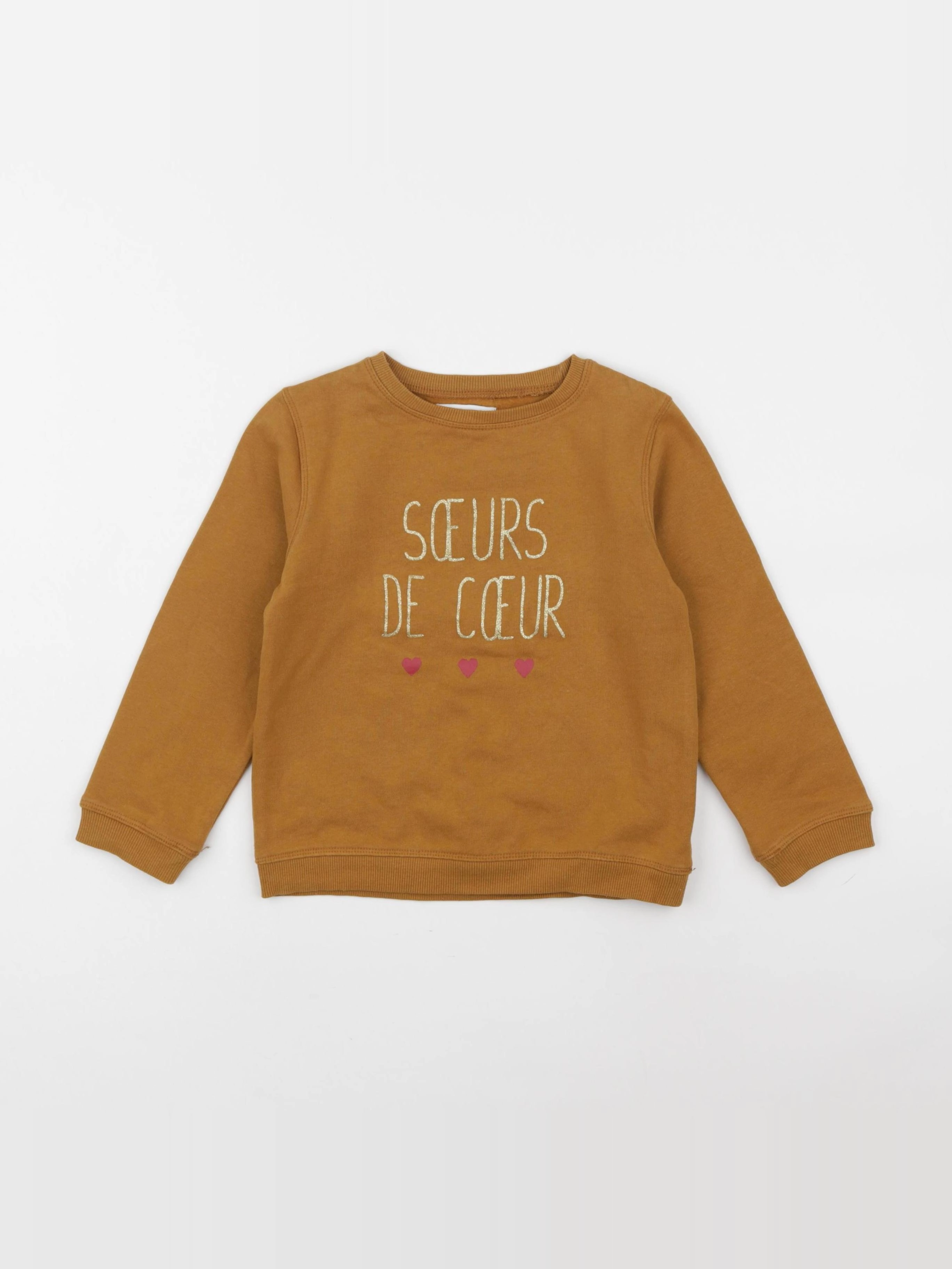 Vertbaudet - sweat orange - 5 ans