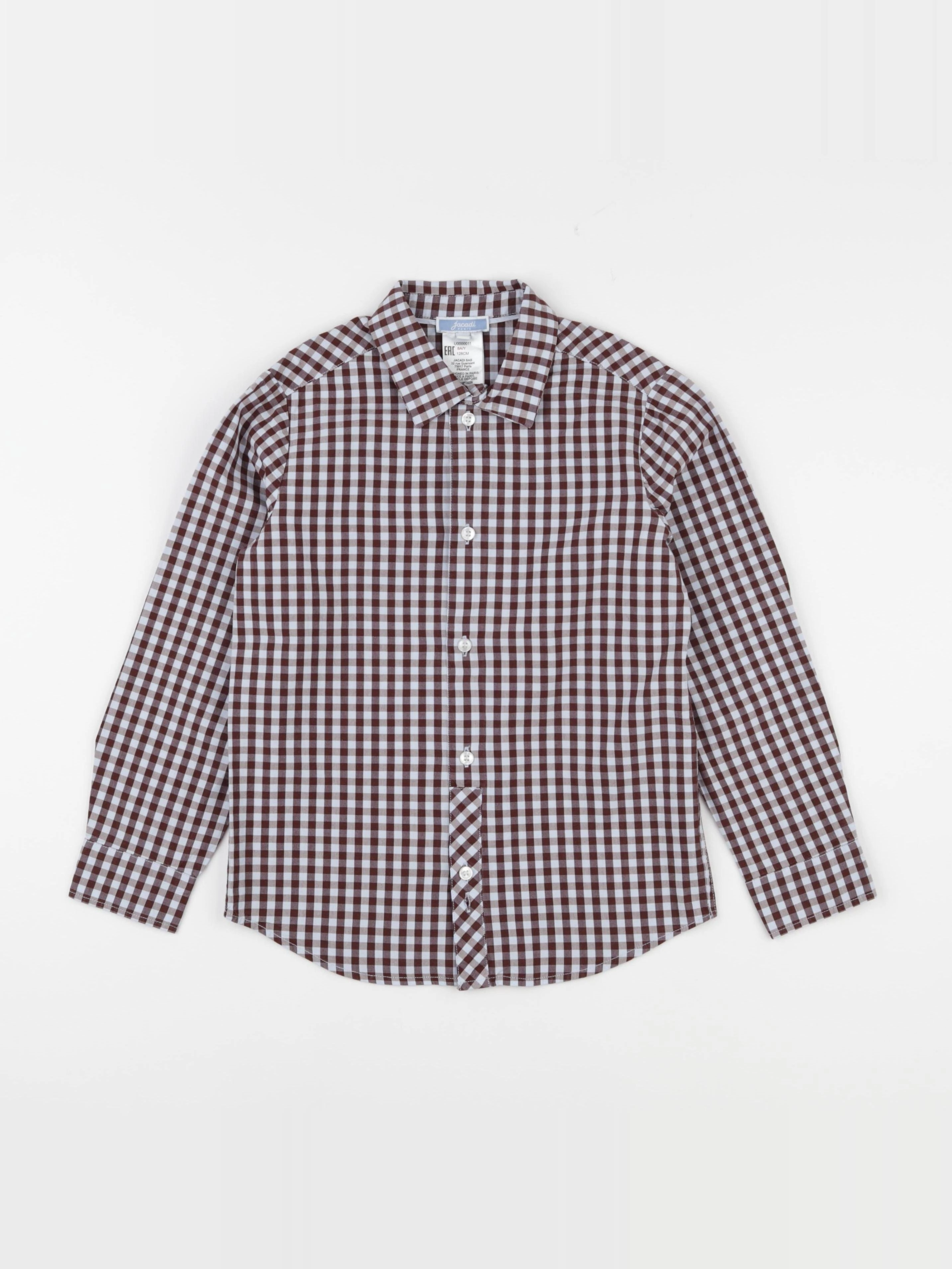 Jacadi - chemise bleu, marron - 8 ans