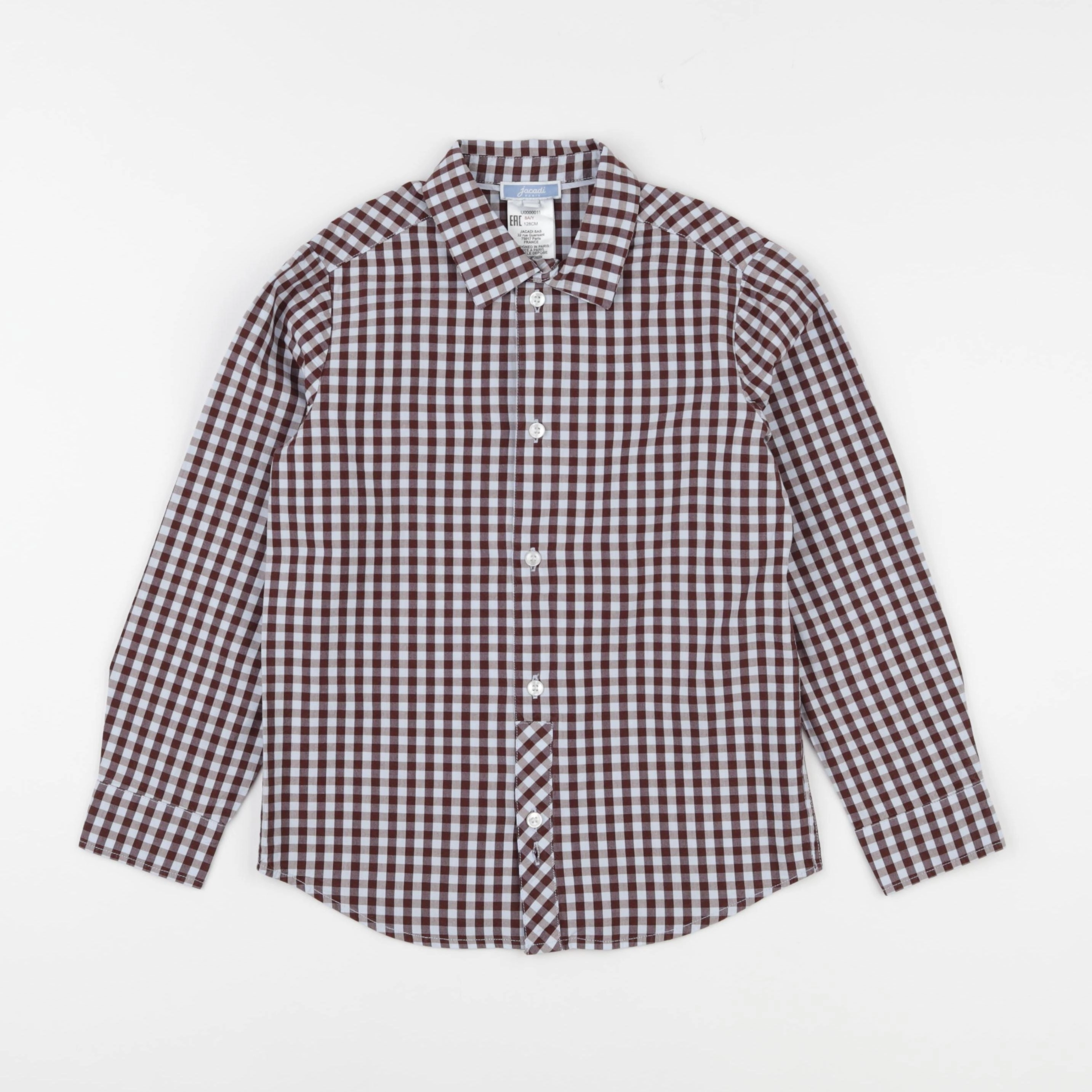 Jacadi - chemise bleu, marron - 8 ans