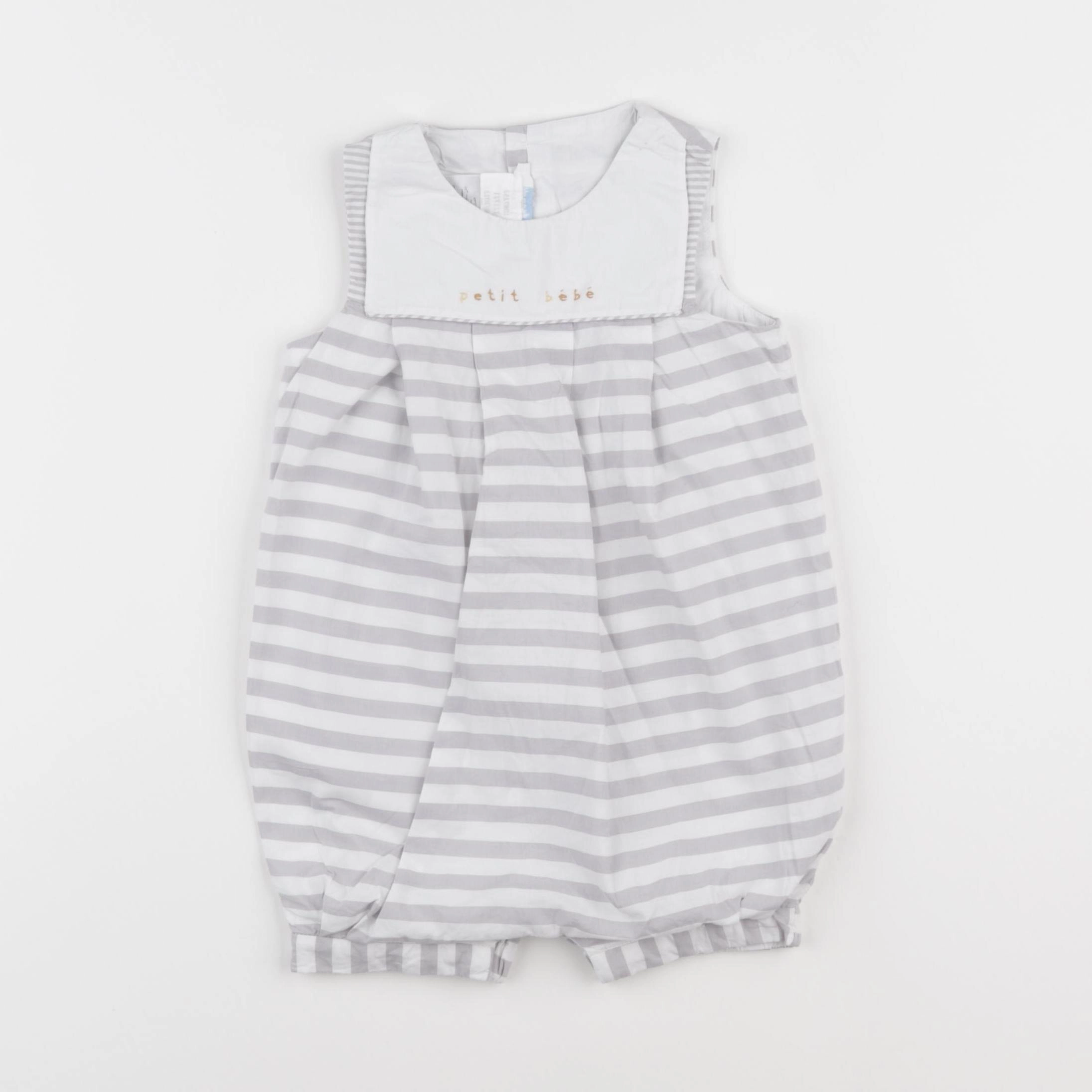 Jacadi - combinaison blanc, gris - 12 mois