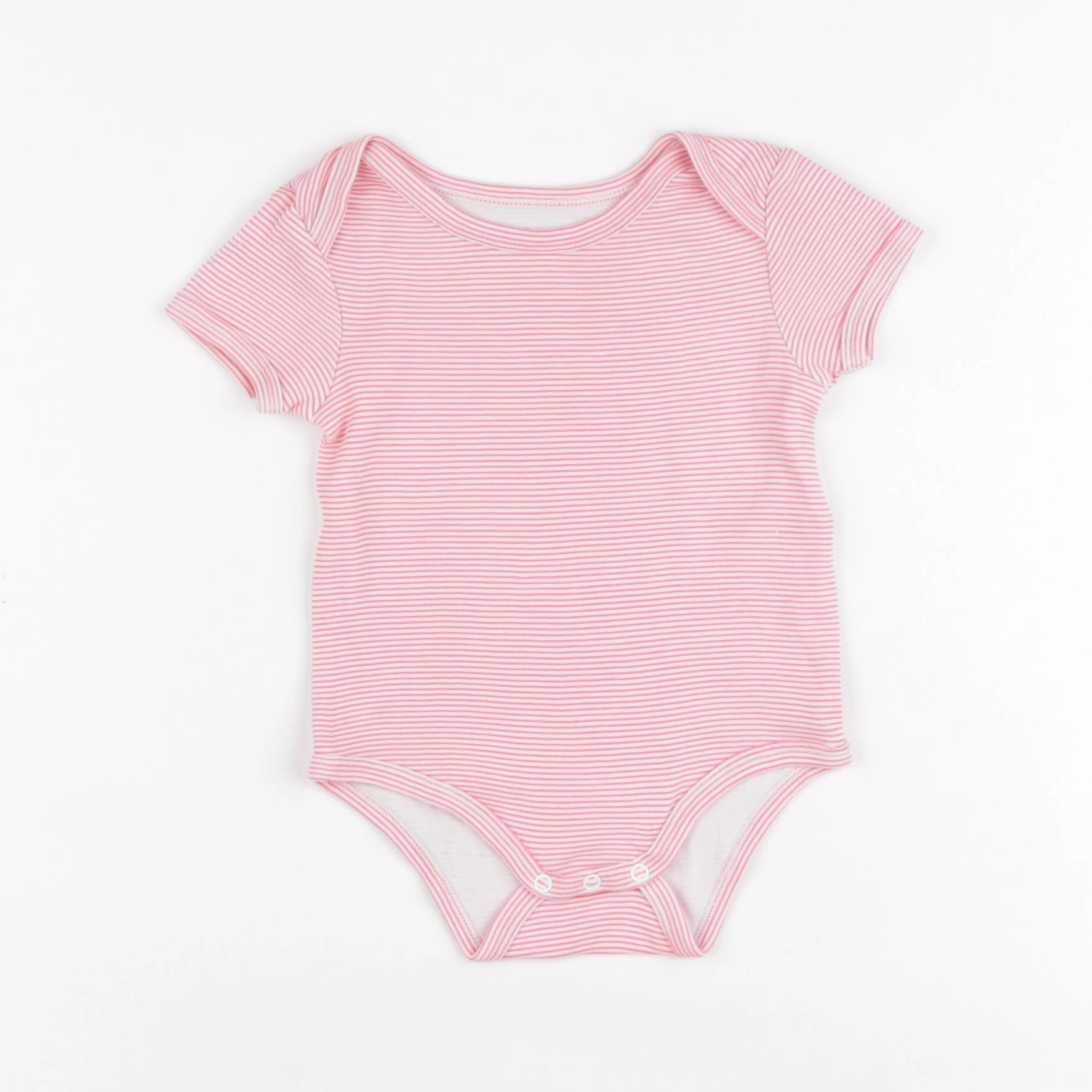 Vertbaudet - body blanc, rose - 9 mois