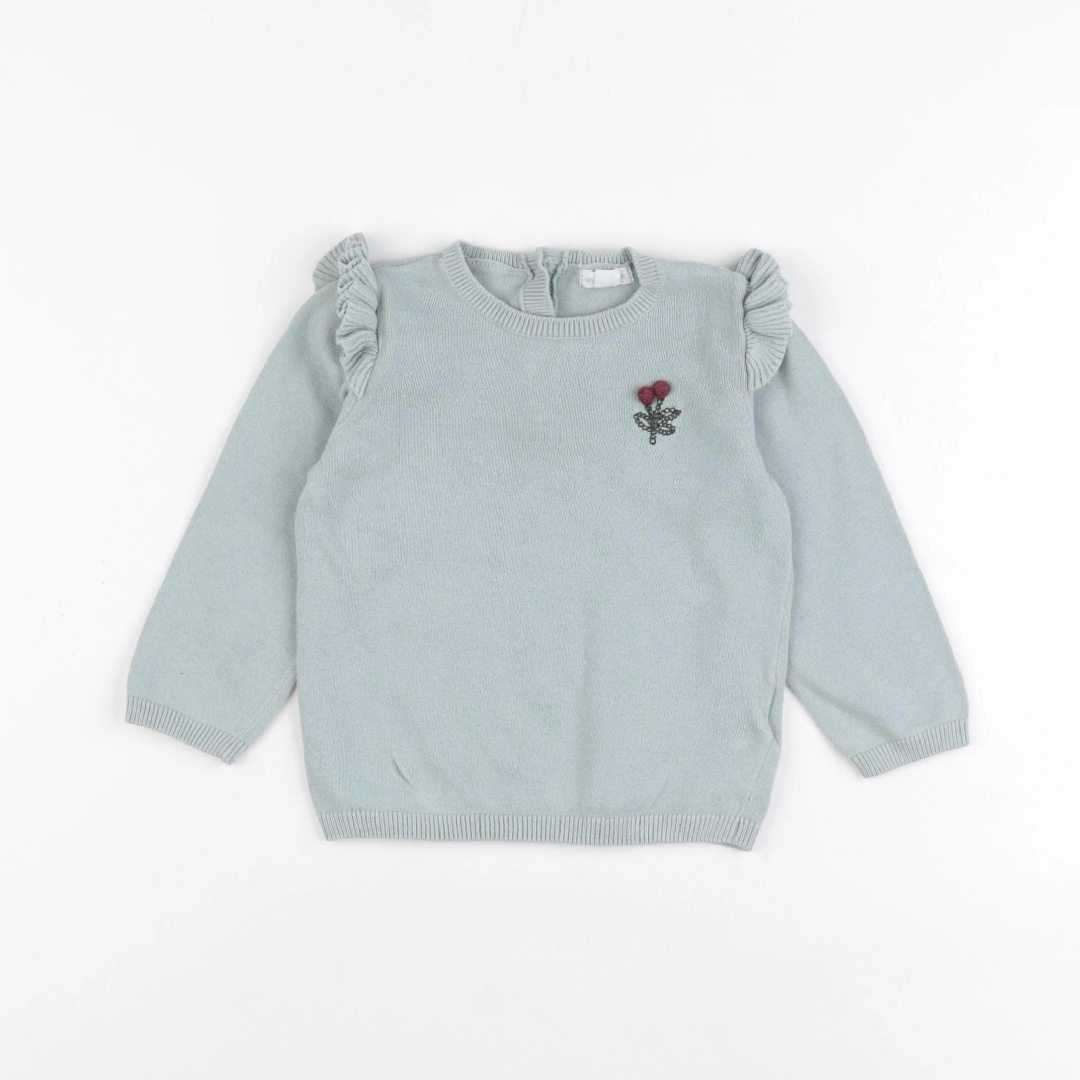 Vertbaudet - pull bleu - 18 mois