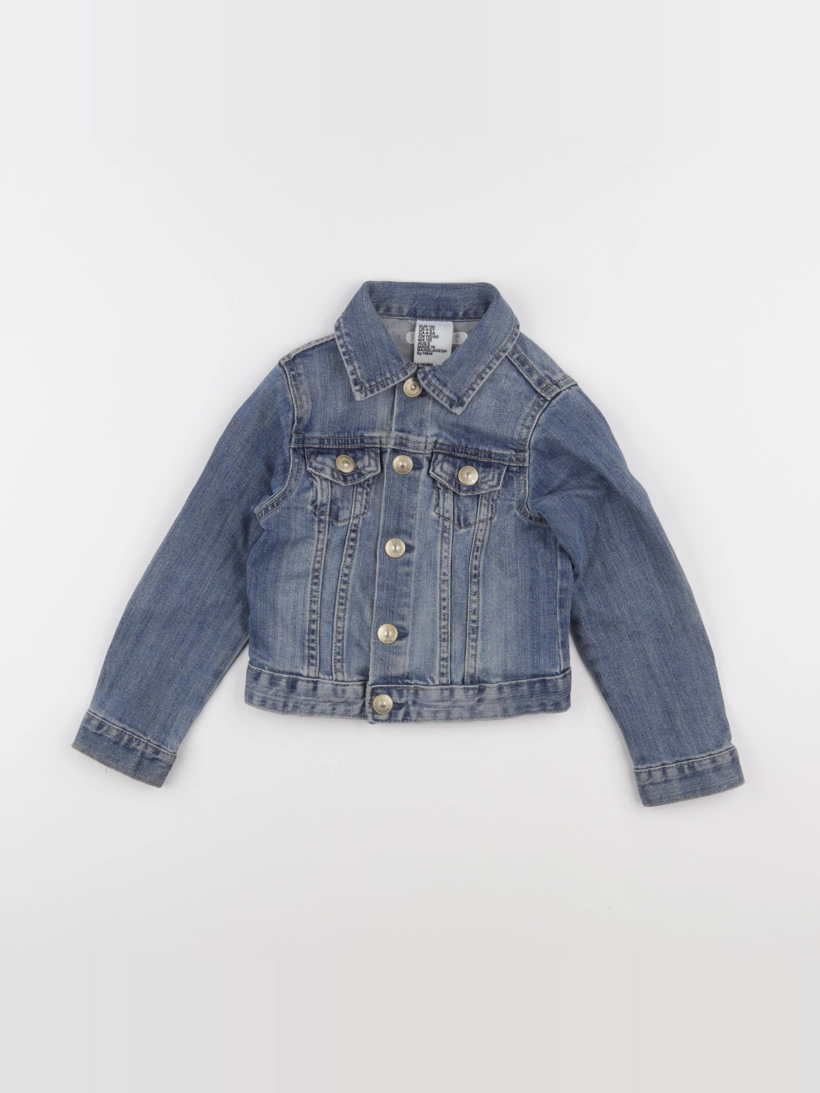 H&M - veste bleu - 4/5 ans
