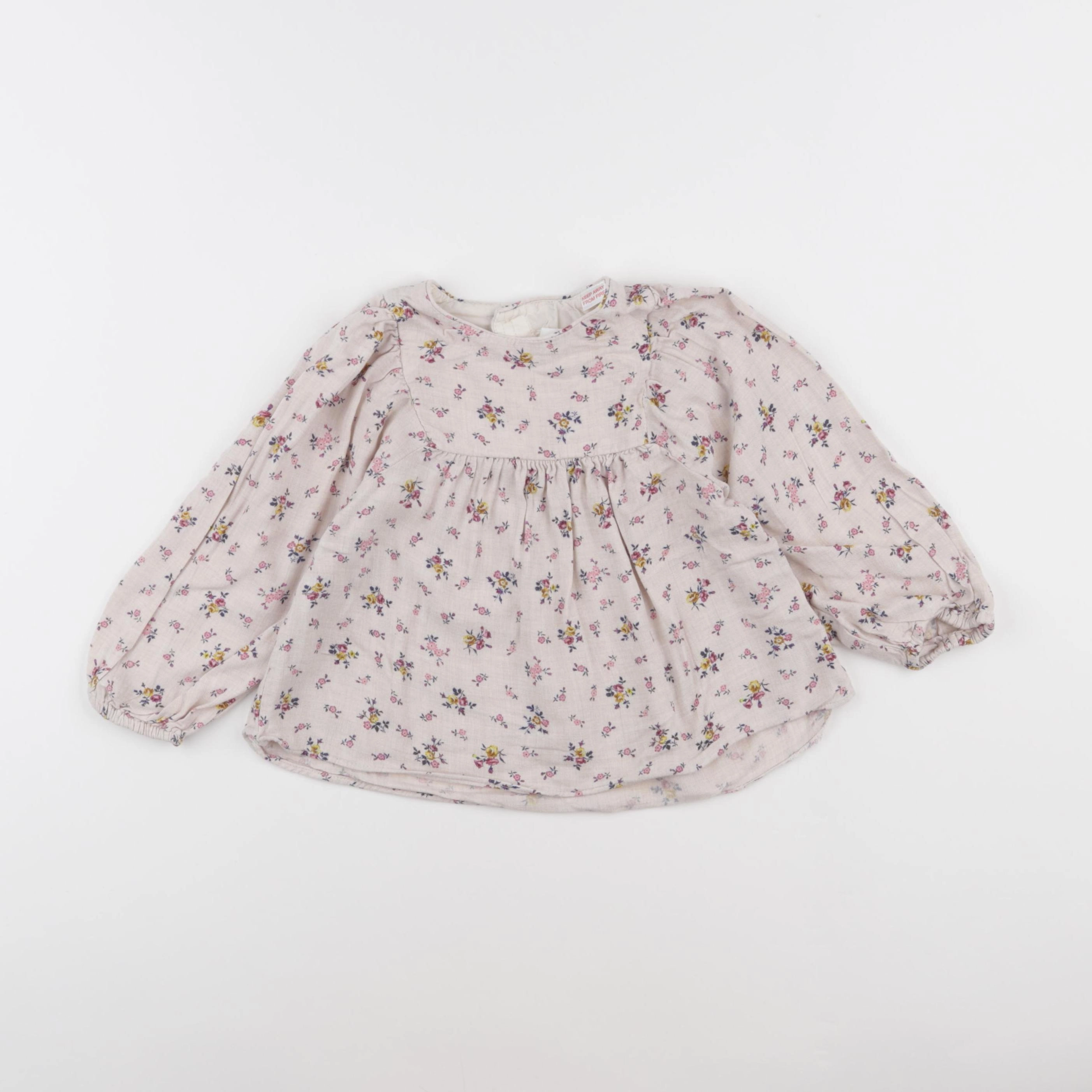 Zara - blouse beige, rose - 4/5 ans